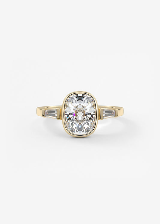 Oval Solitaire With Raised Basket Gallery Lab Grown Diamond Engagement Ring