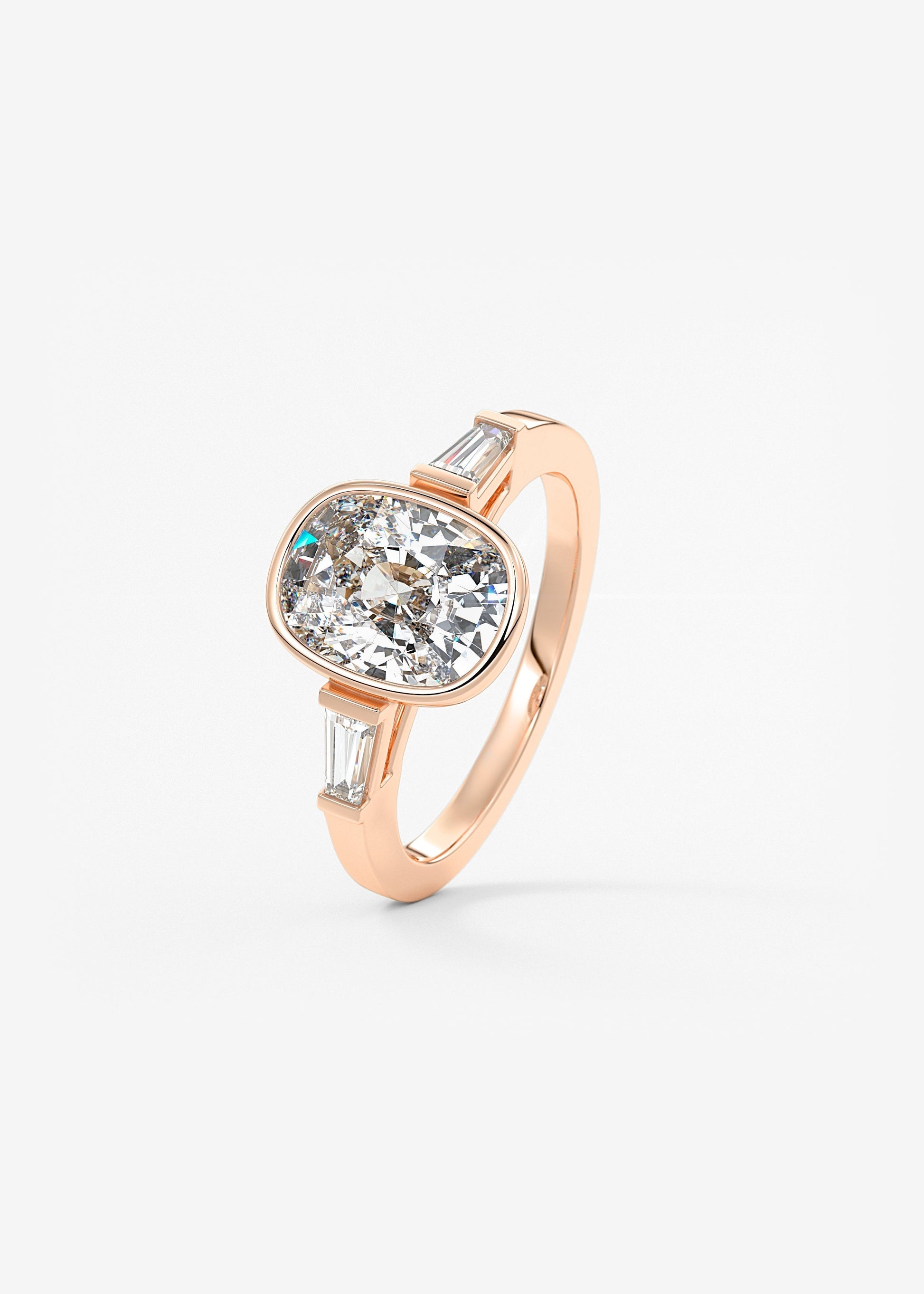 Oval Solitaire With Raised Basket Gallery Lab Grown Diamond Engagement Ring