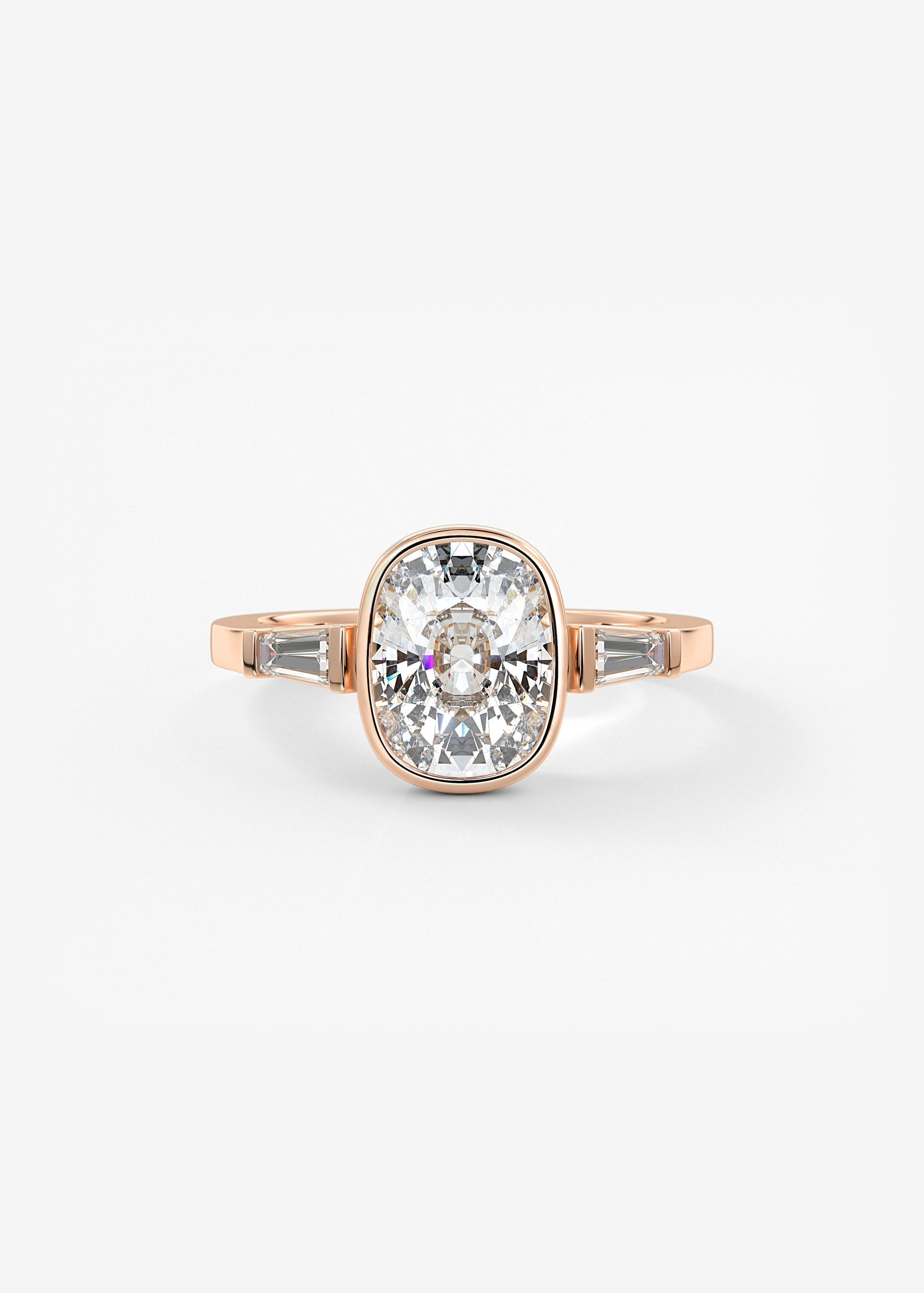 Oval Solitaire With Raised Basket Gallery Lab Grown Diamond Engagement Ring