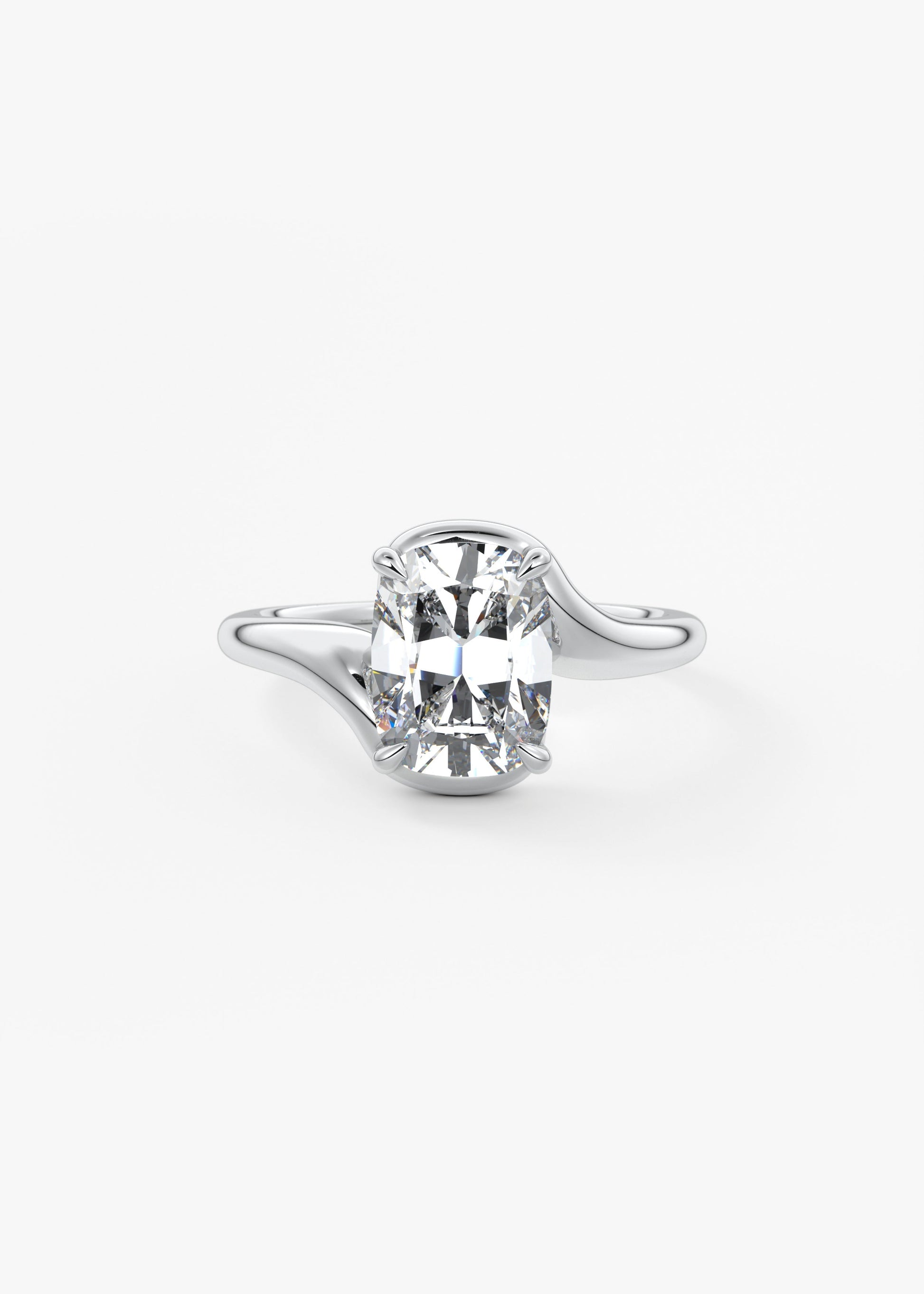 Oval Solitaire With Raised Basket Gallery Lab Grown Diamond Engagement Ring