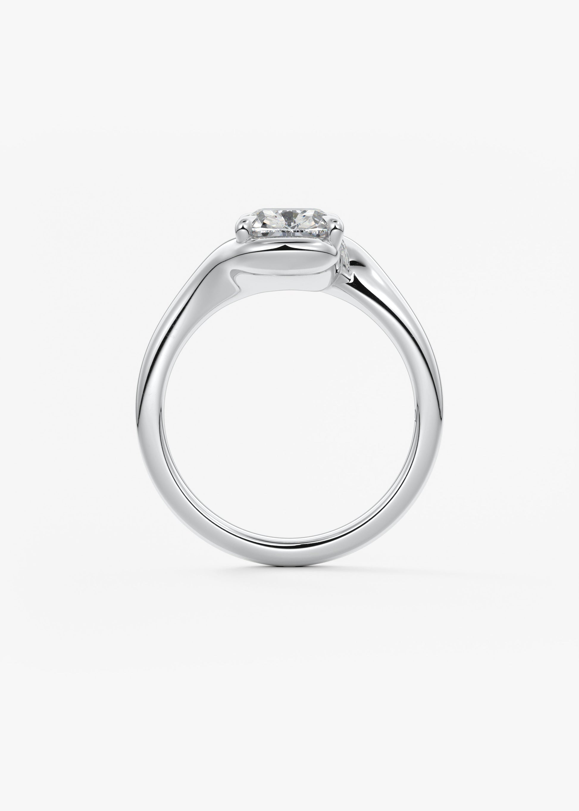 Oval Solitaire With Raised Basket Gallery Lab Grown Diamond Engagement Ring