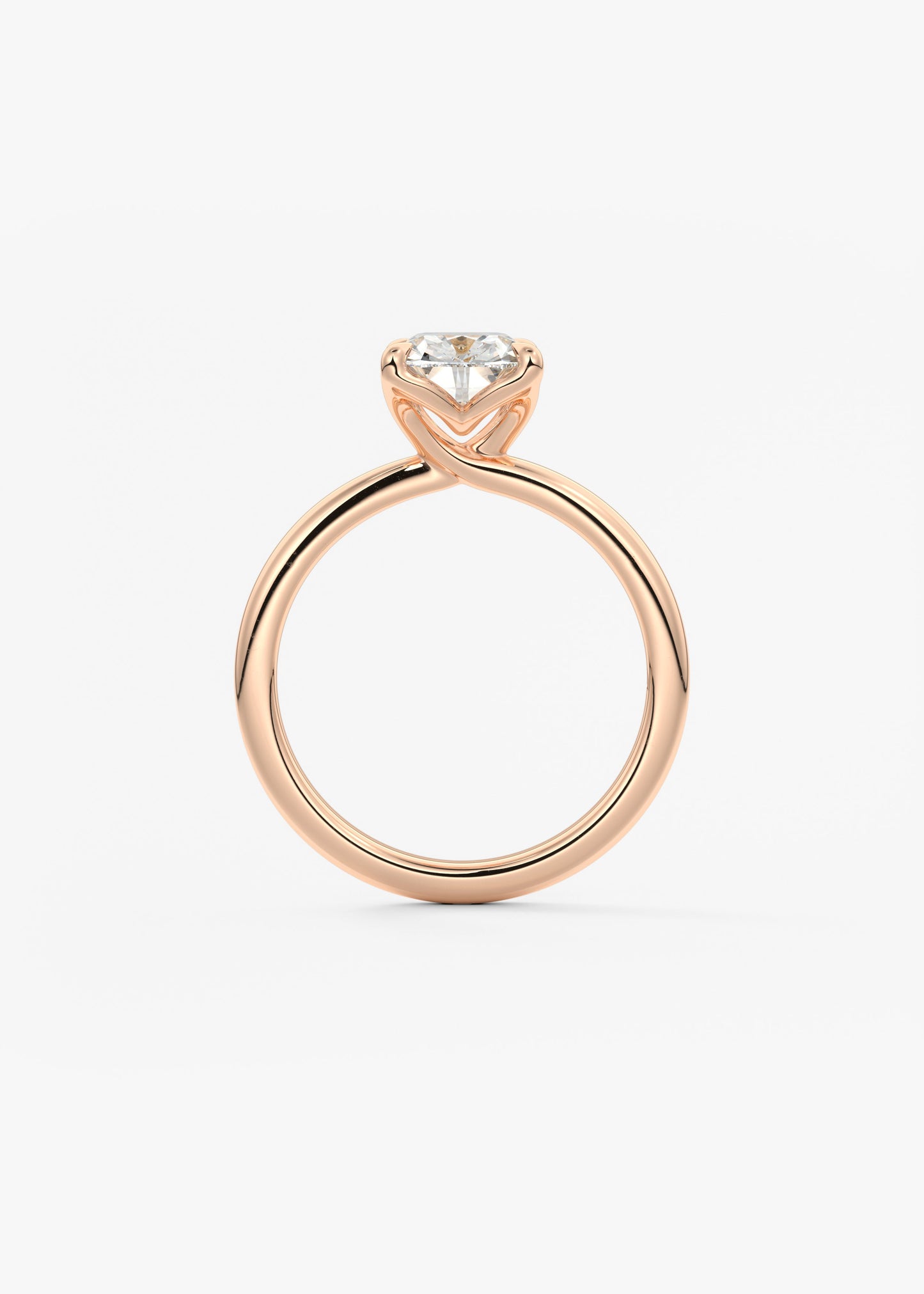 Oval Solitaire With Raised Basket Gallery Lab Grown Diamond Engagement Ring