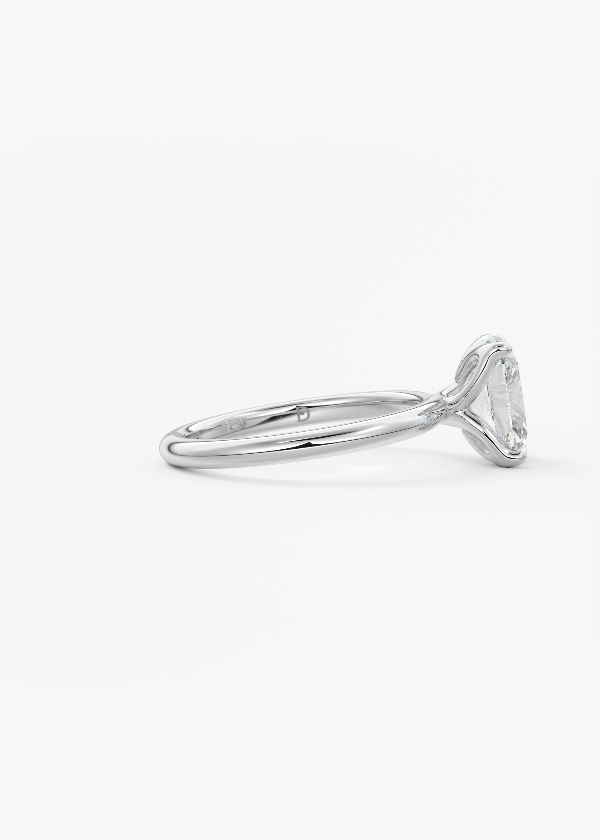Oval Solitaire With Raised Basket Gallery Lab Grown Diamond Engagement Ring