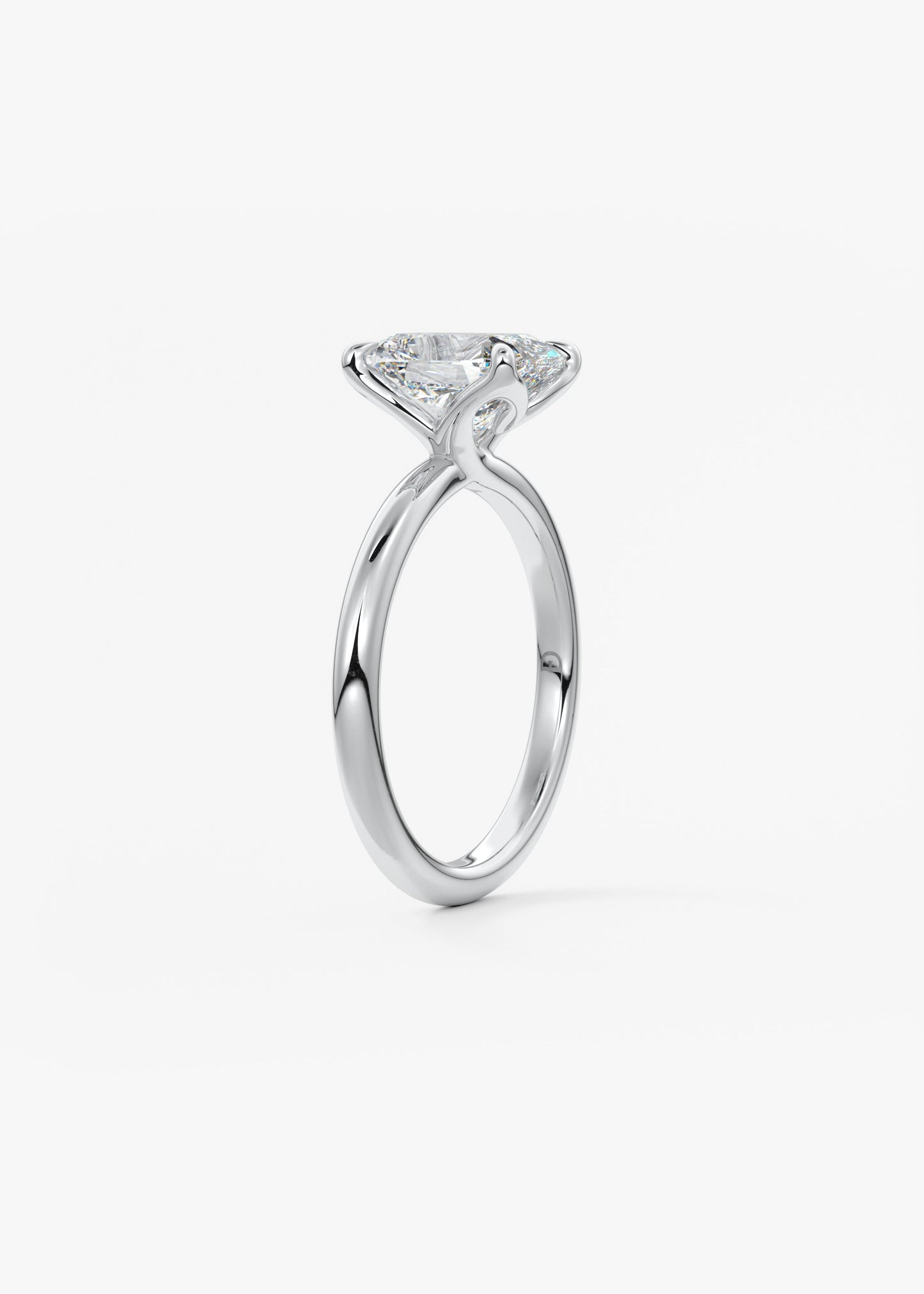 Oval Solitaire With Raised Basket Gallery Lab Grown Diamond Engagement Ring
