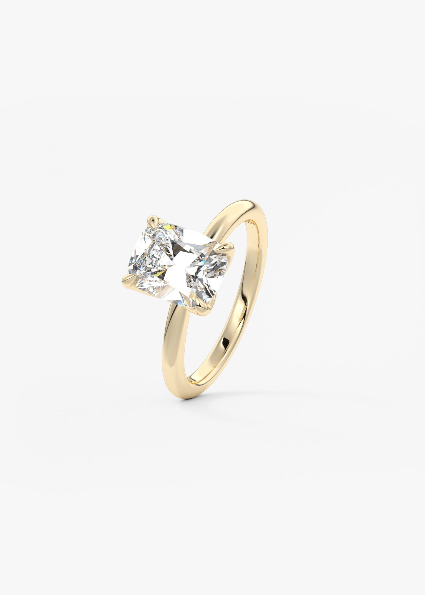 Oval Solitaire With Raised Basket Gallery Lab Grown Diamond Engagement Ring