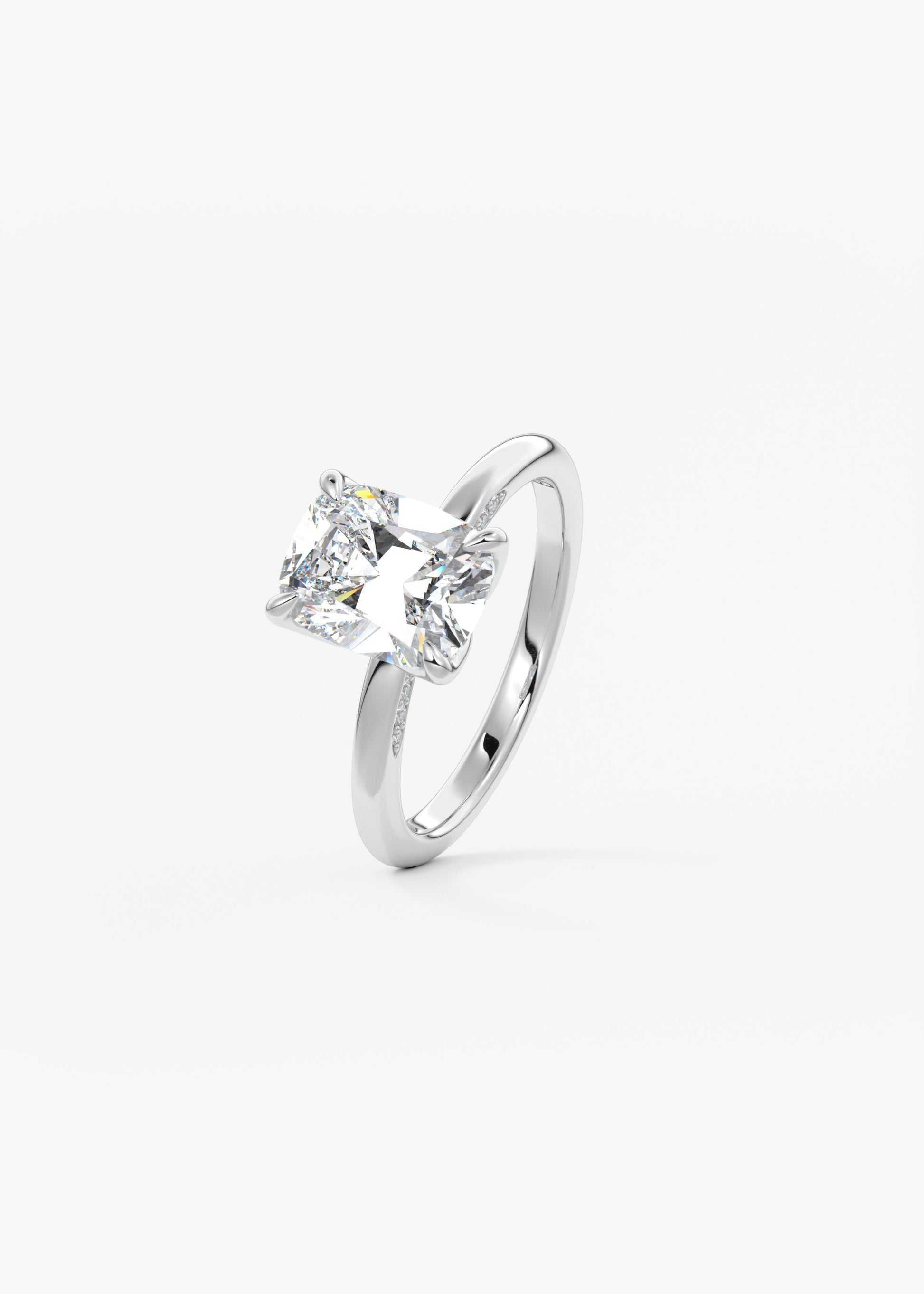 Oval Solitaire With Raised Basket Gallery Lab Grown Diamond Engagement Ring