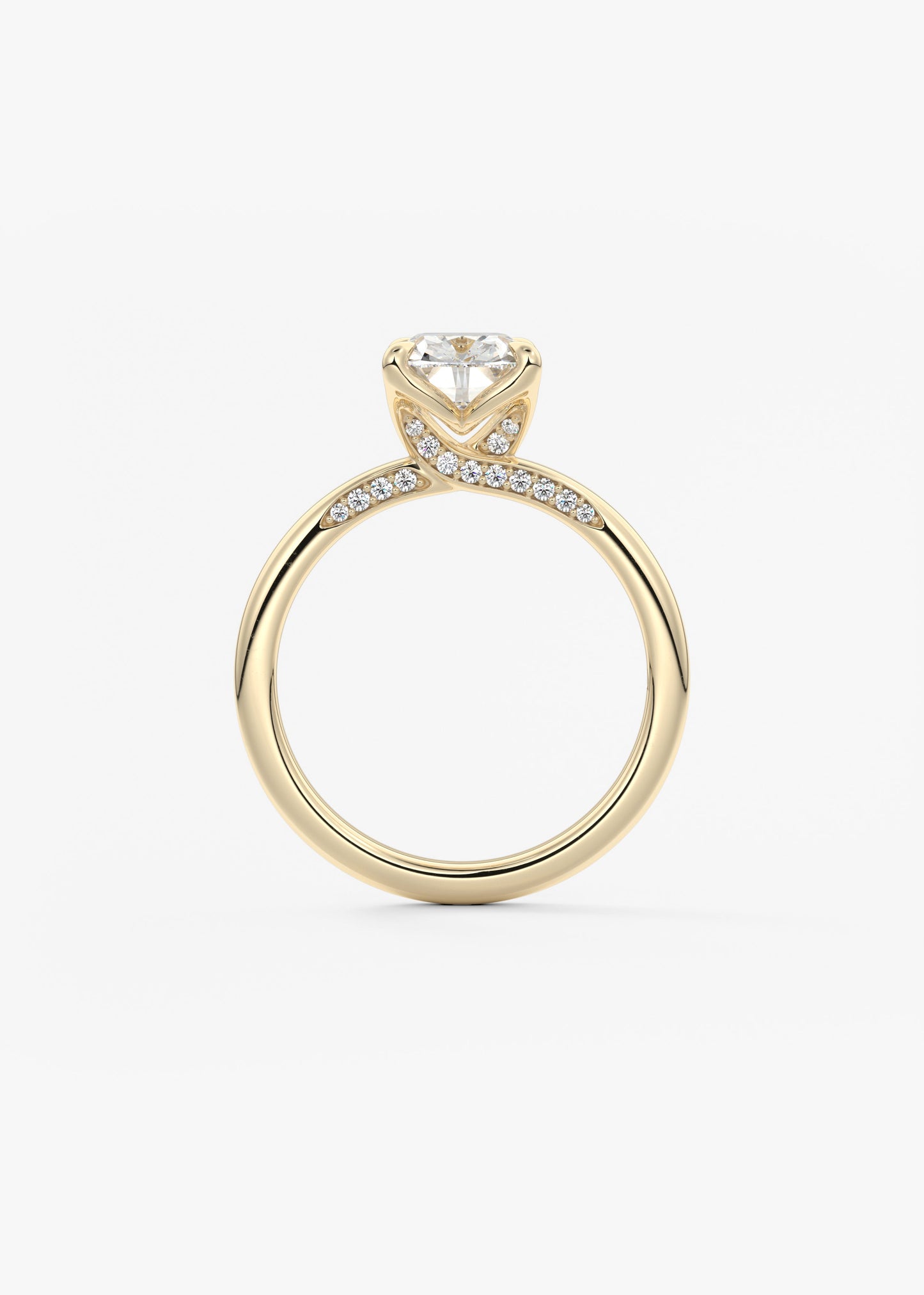 Oval Solitaire With Raised Basket Gallery Lab Grown Diamond Engagement Ring