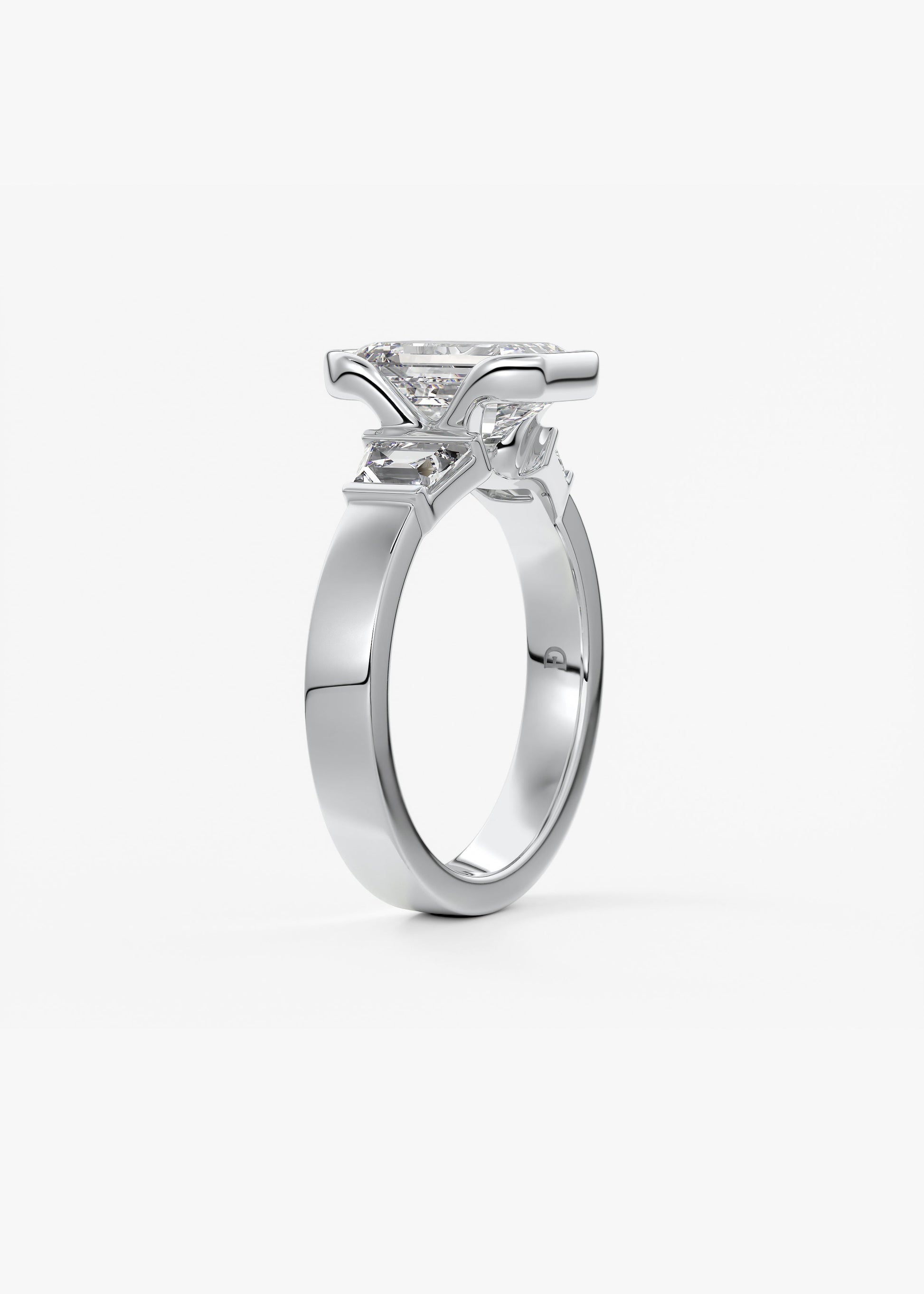 Oval Solitaire With Raised Basket Gallery Lab Grown Diamond Engagement Ring