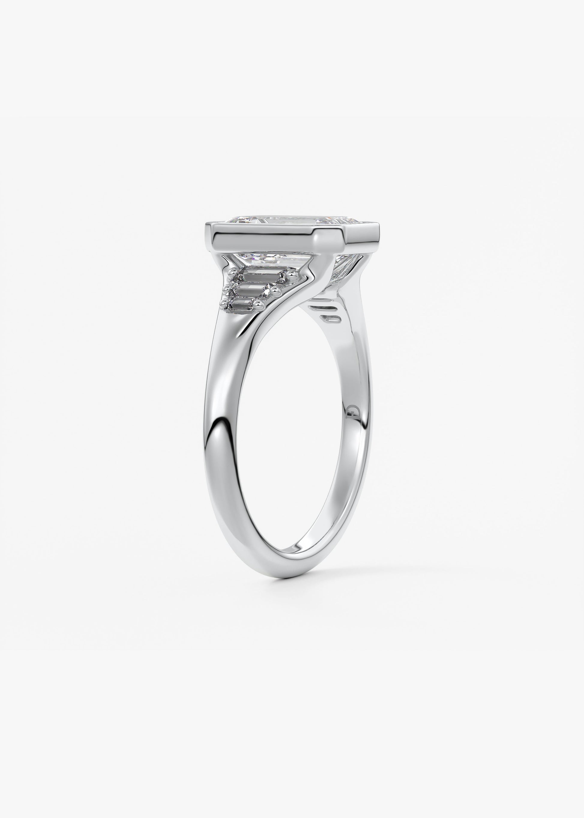 Oval Solitaire With Raised Basket Gallery Lab Grown Diamond Engagement Ring