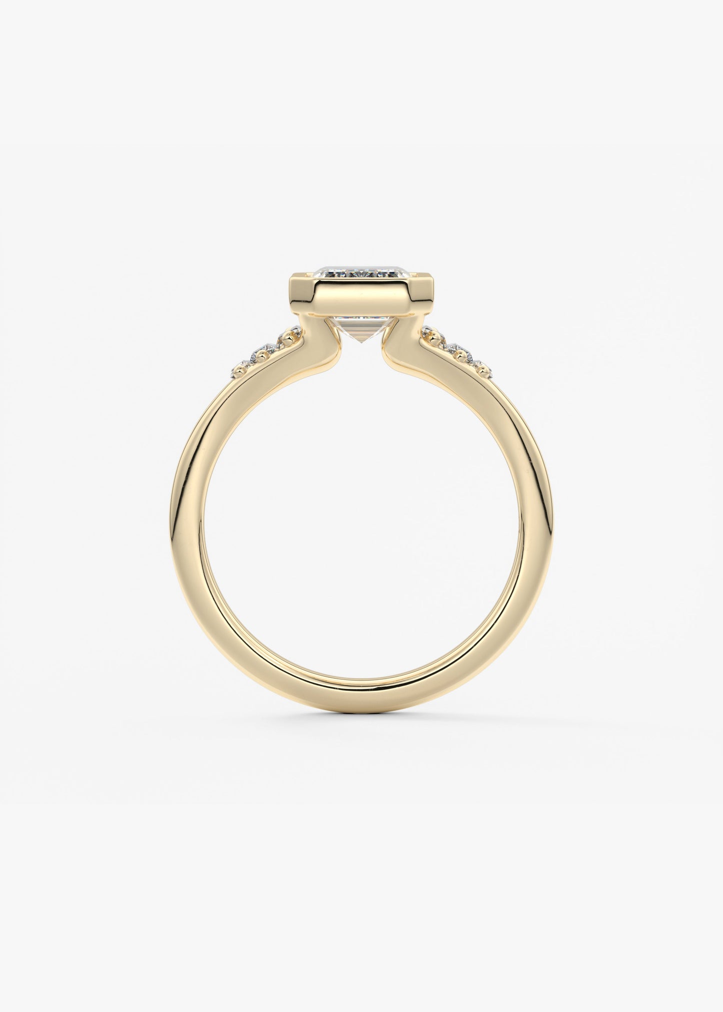 Oval Solitaire With Raised Basket Gallery Lab Grown Diamond Engagement Ring