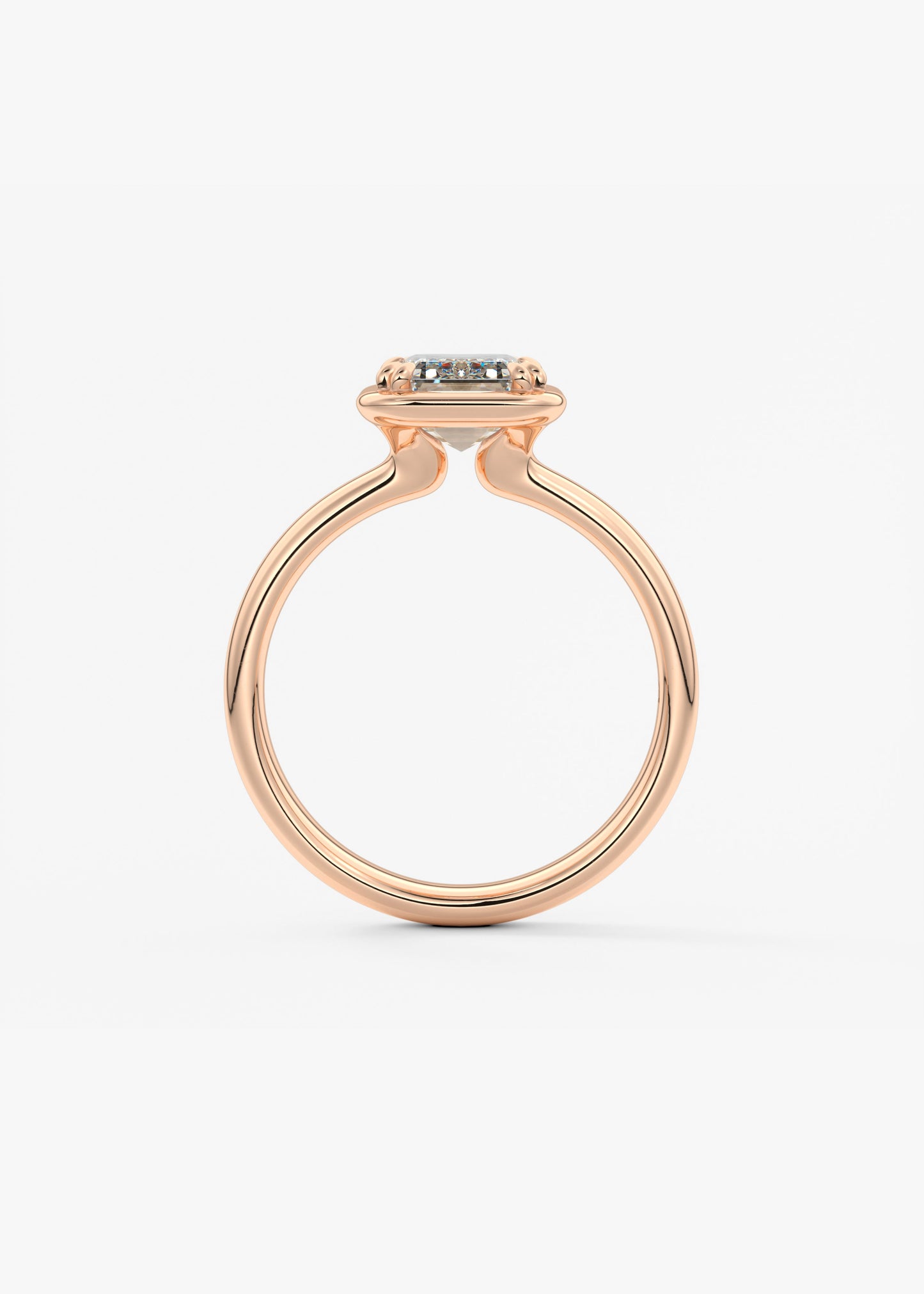 Oval Solitaire With Raised Basket Gallery Lab Grown Diamond Engagement Ring