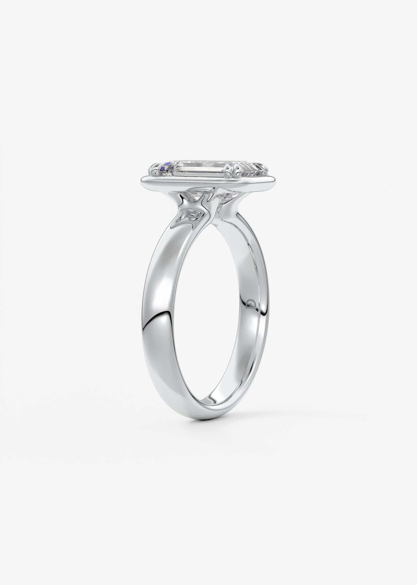 Oval Solitaire With Raised Basket Gallery Lab Grown Diamond Engagement Ring