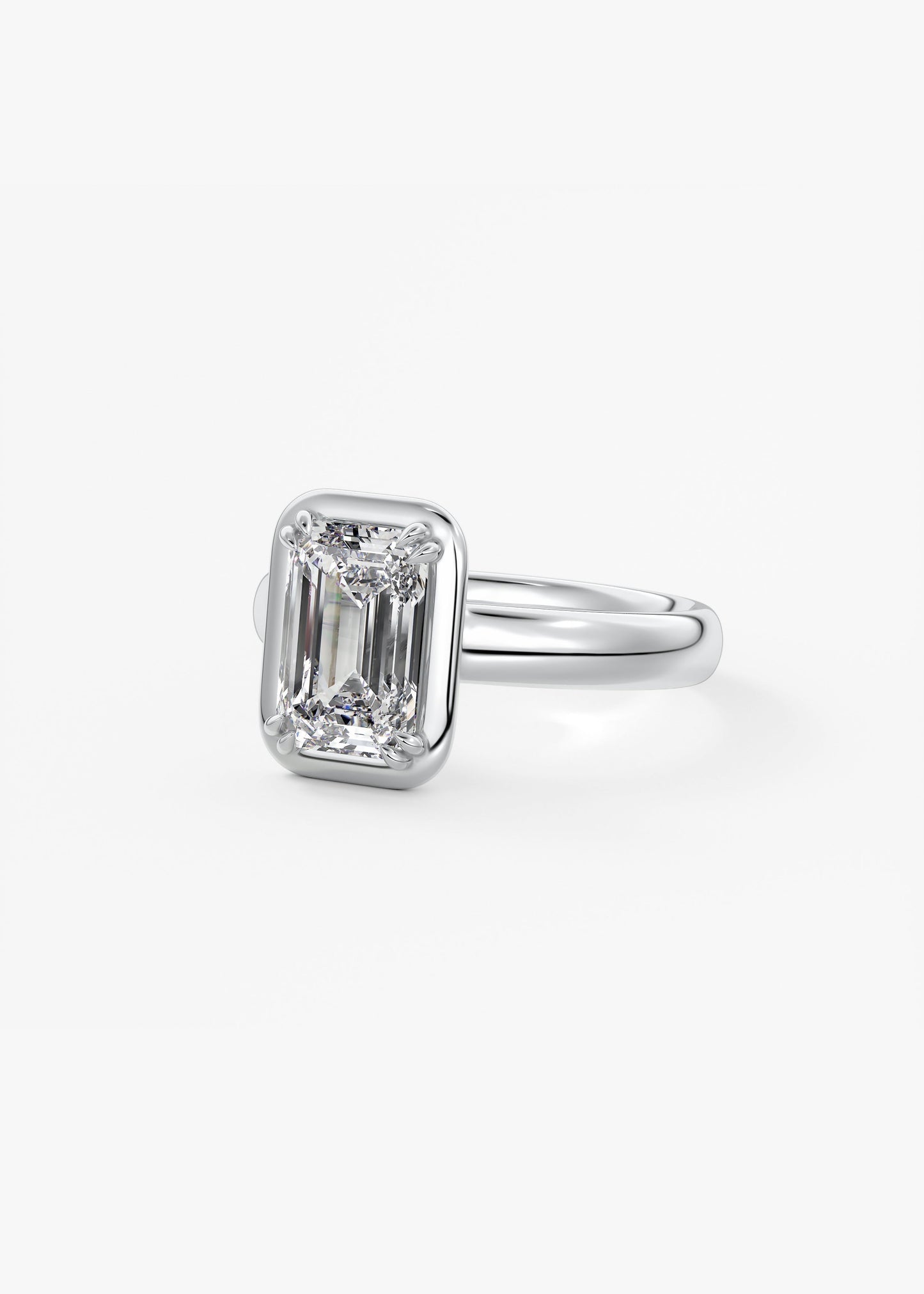 Oval Solitaire With Raised Basket Gallery Lab Grown Diamond Engagement Ring
