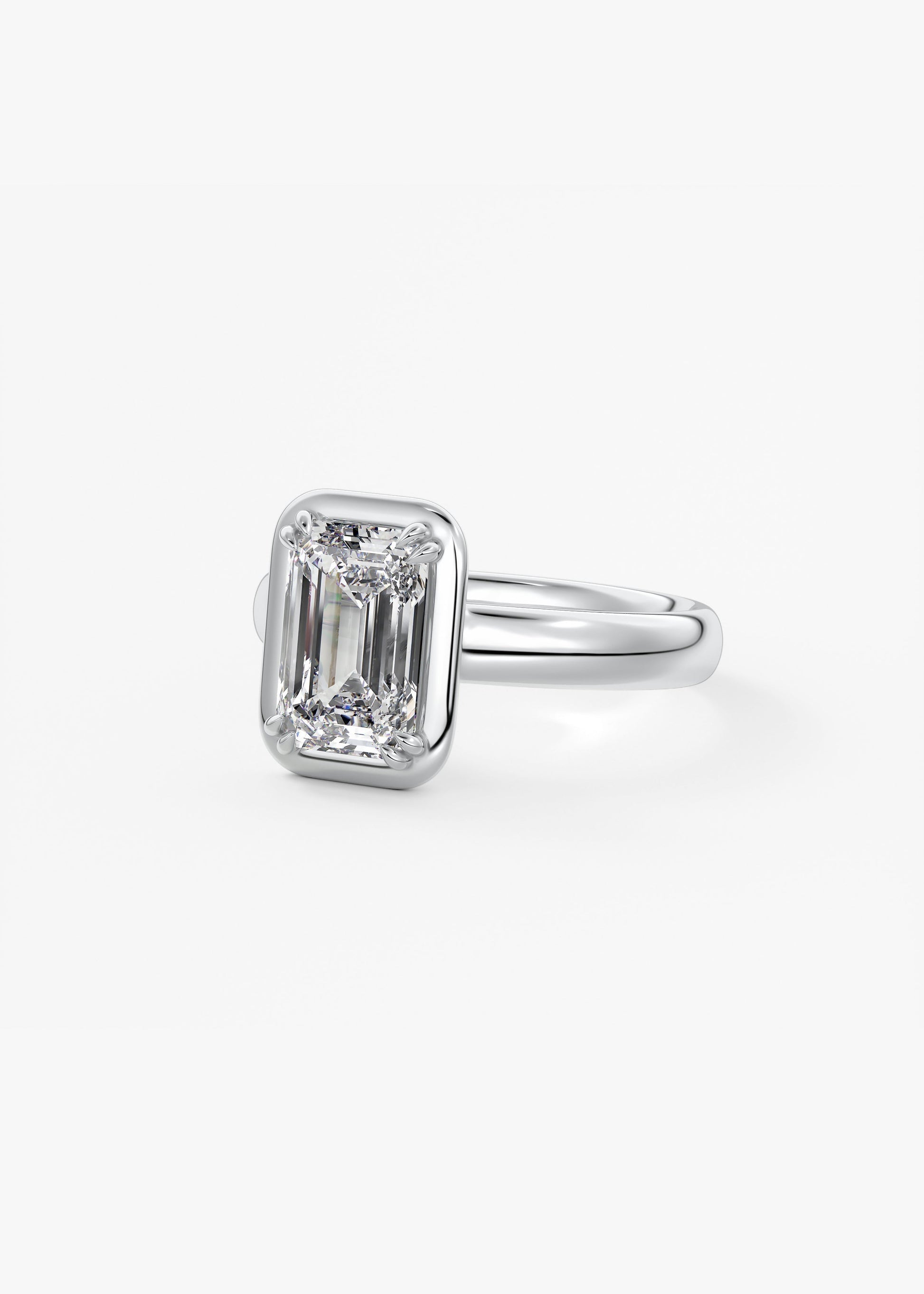 Oval Solitaire With Raised Basket Gallery Lab Grown Diamond Engagement Ring