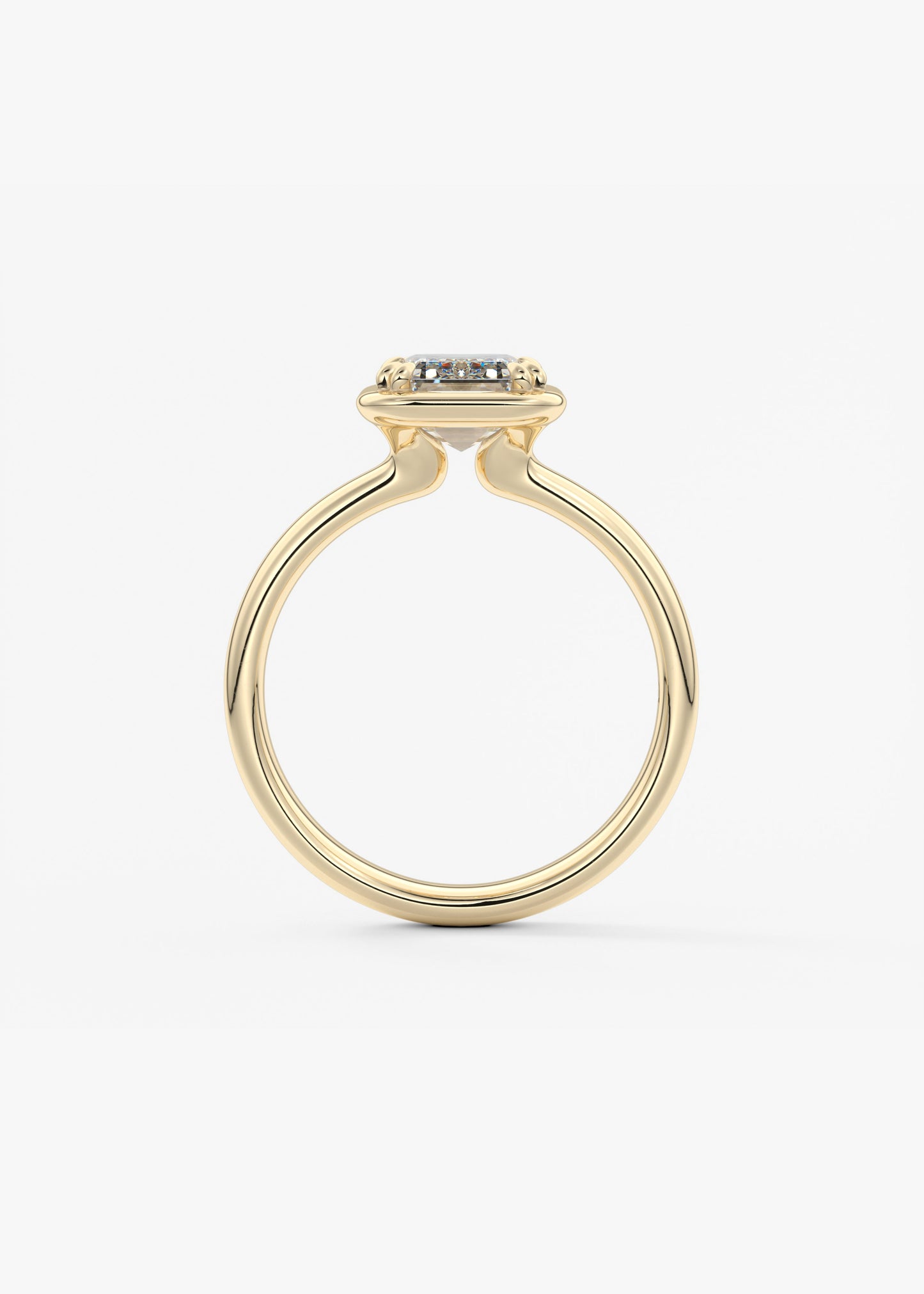 Oval Solitaire With Raised Basket Gallery Lab Grown Diamond Engagement Ring