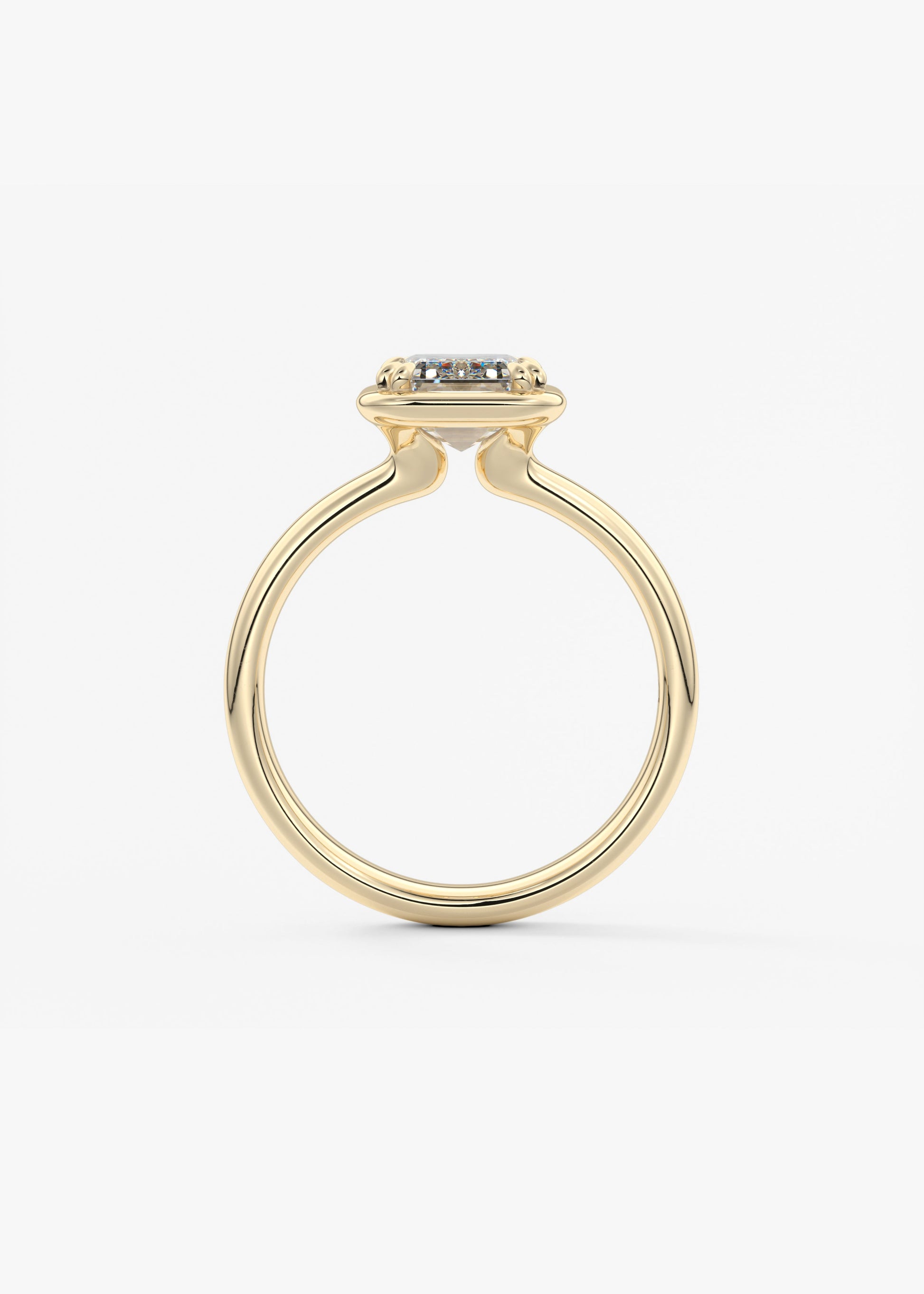 Oval Solitaire With Raised Basket Gallery Lab Grown Diamond Engagement Ring