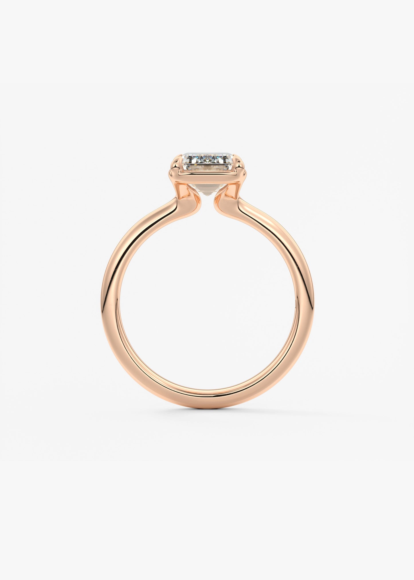 Oval Solitaire With Raised Basket Gallery Lab Grown Diamond Engagement Ring