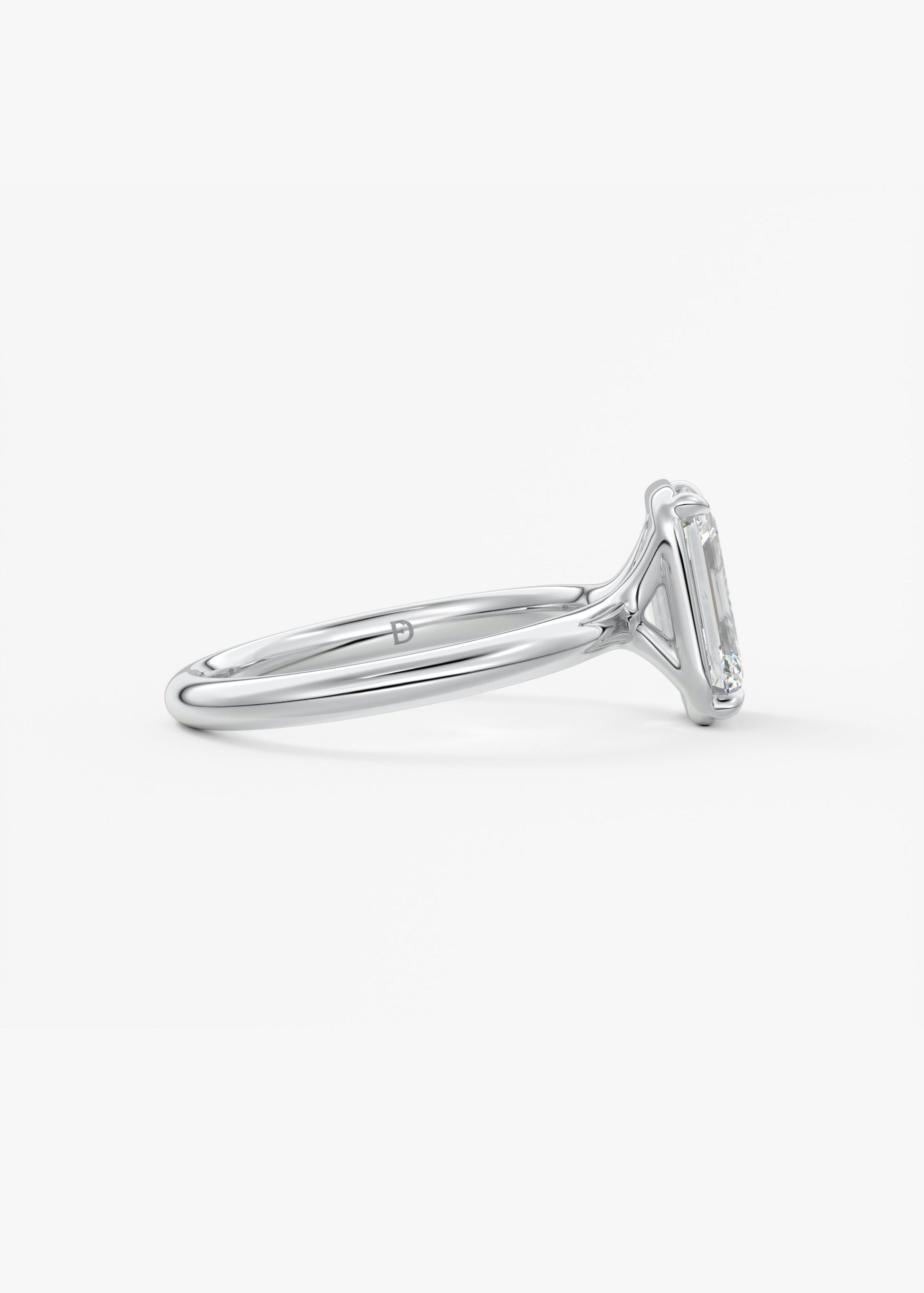 Oval Solitaire With Raised Basket Gallery Lab Grown Diamond Engagement Ring