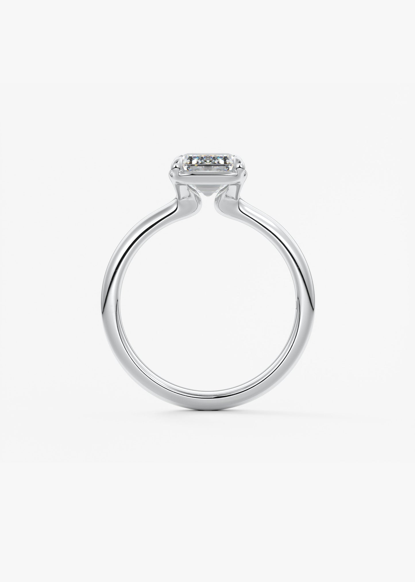 Oval Solitaire With Raised Basket Gallery Lab Grown Diamond Engagement Ring