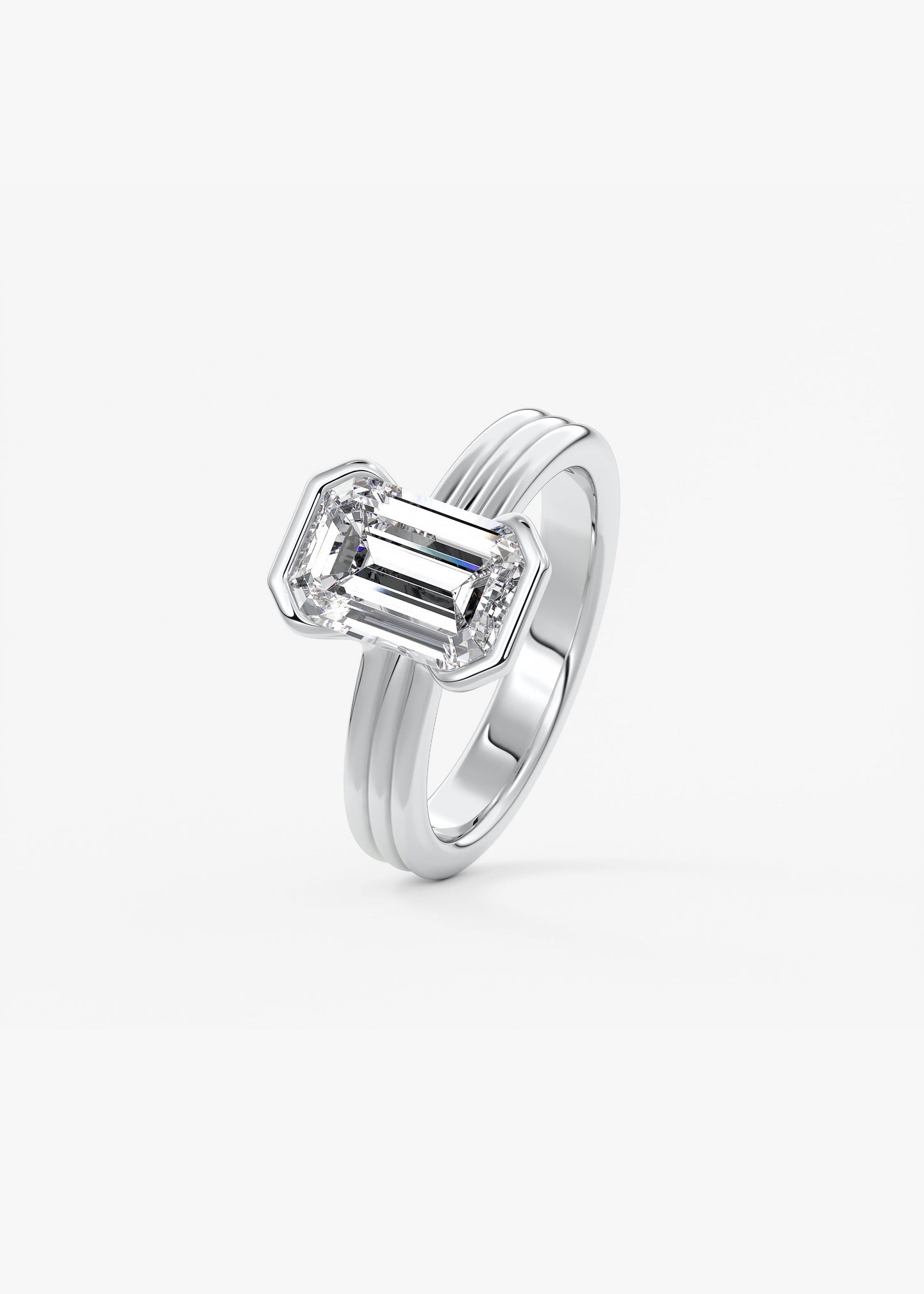 Oval Solitaire With Raised Basket Gallery Lab Grown Diamond Engagement Ring