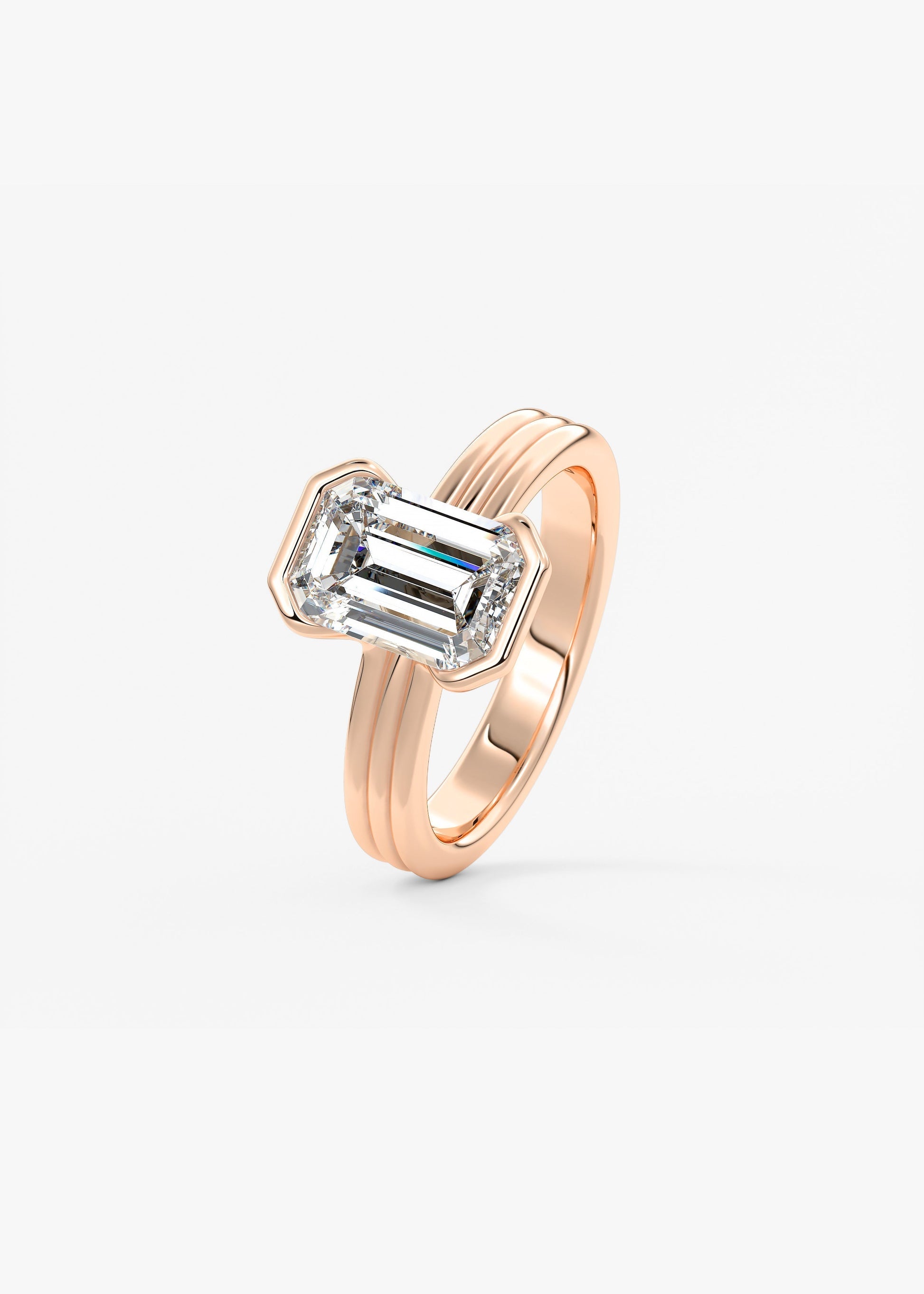 Oval Solitaire With Raised Basket Gallery Lab Grown Diamond Engagement Ring