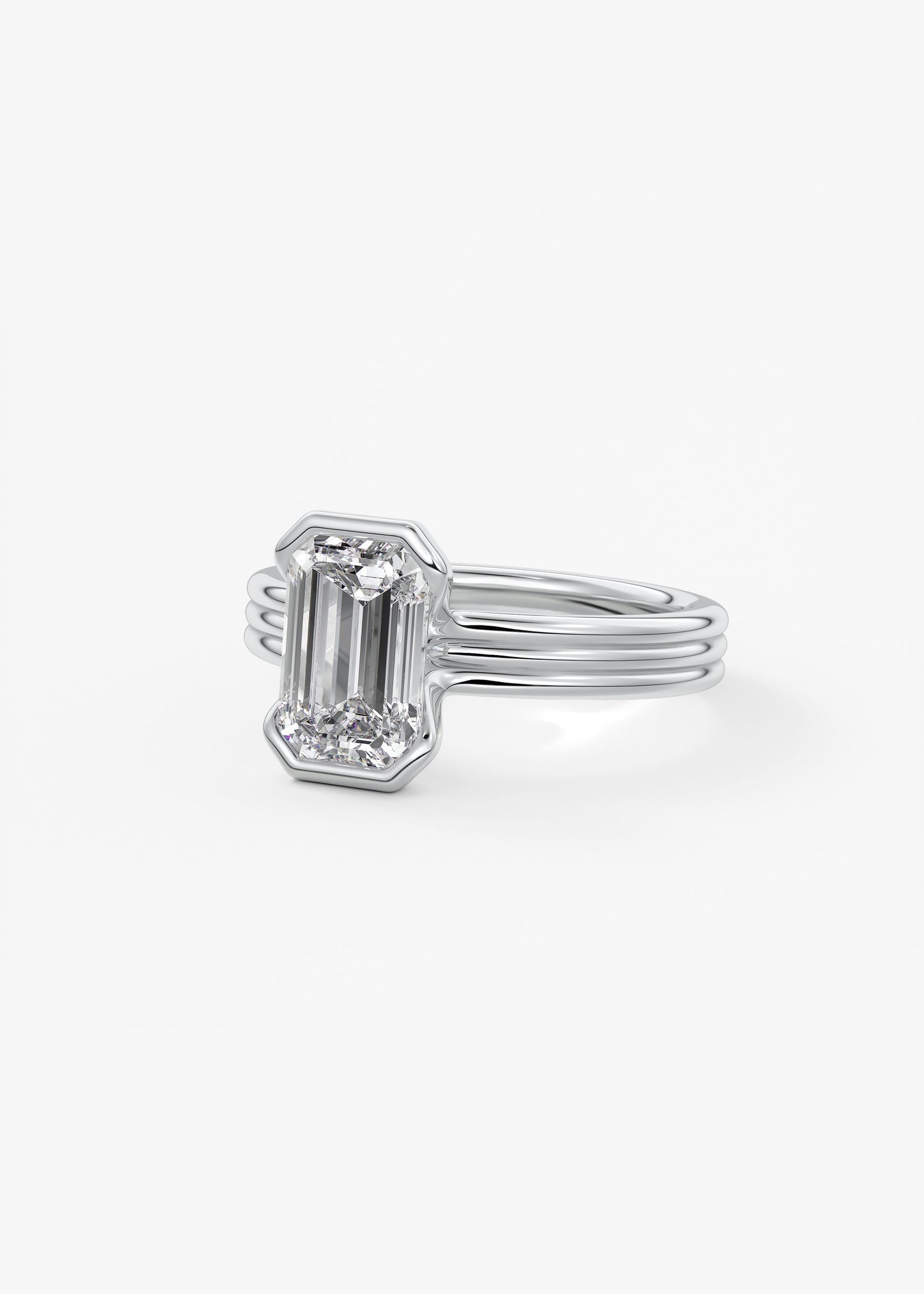 Oval Solitaire With Raised Basket Gallery Lab Grown Diamond Engagement Ring
