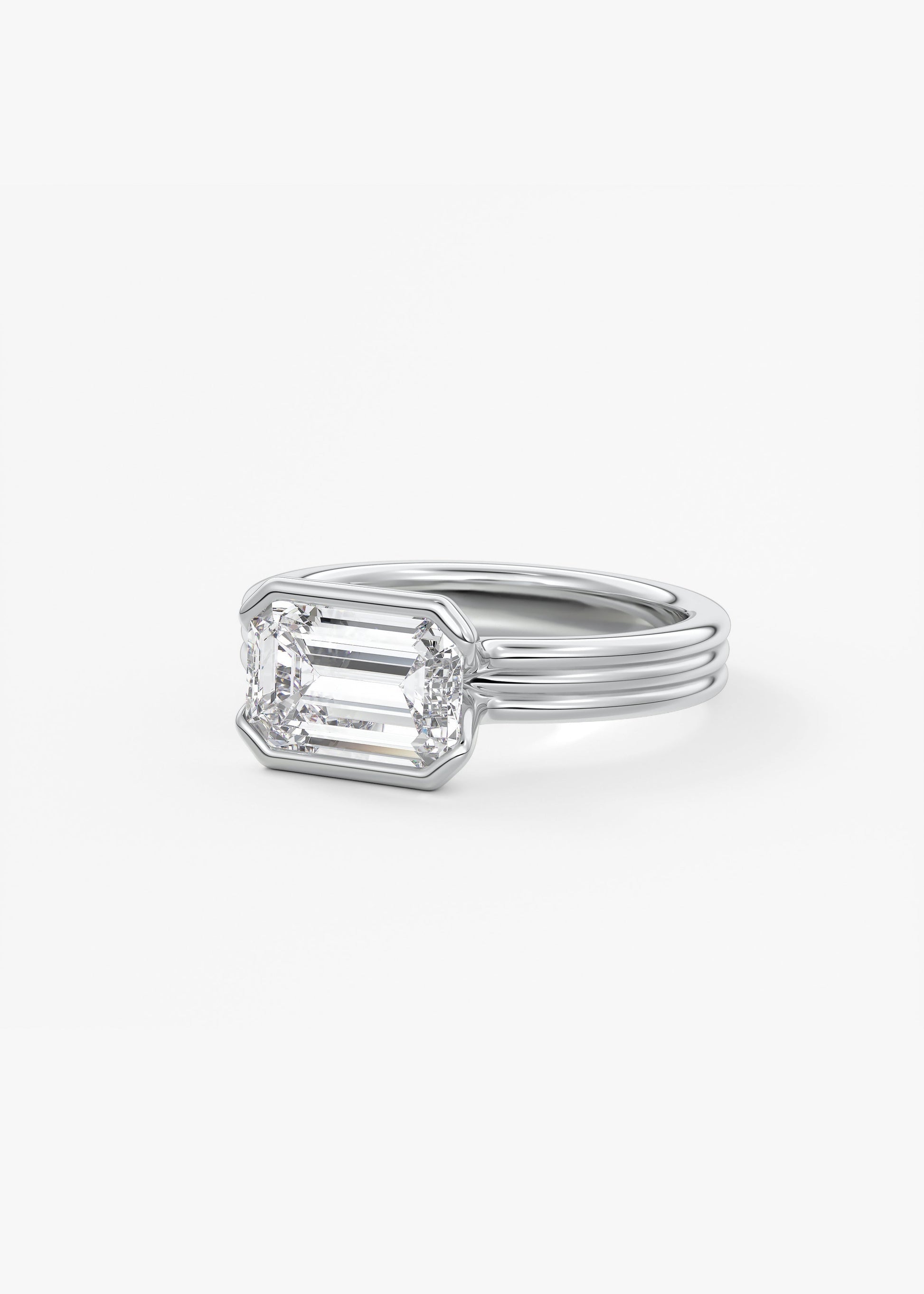 Oval Solitaire With Raised Basket Gallery Lab Grown Diamond Engagement Ring