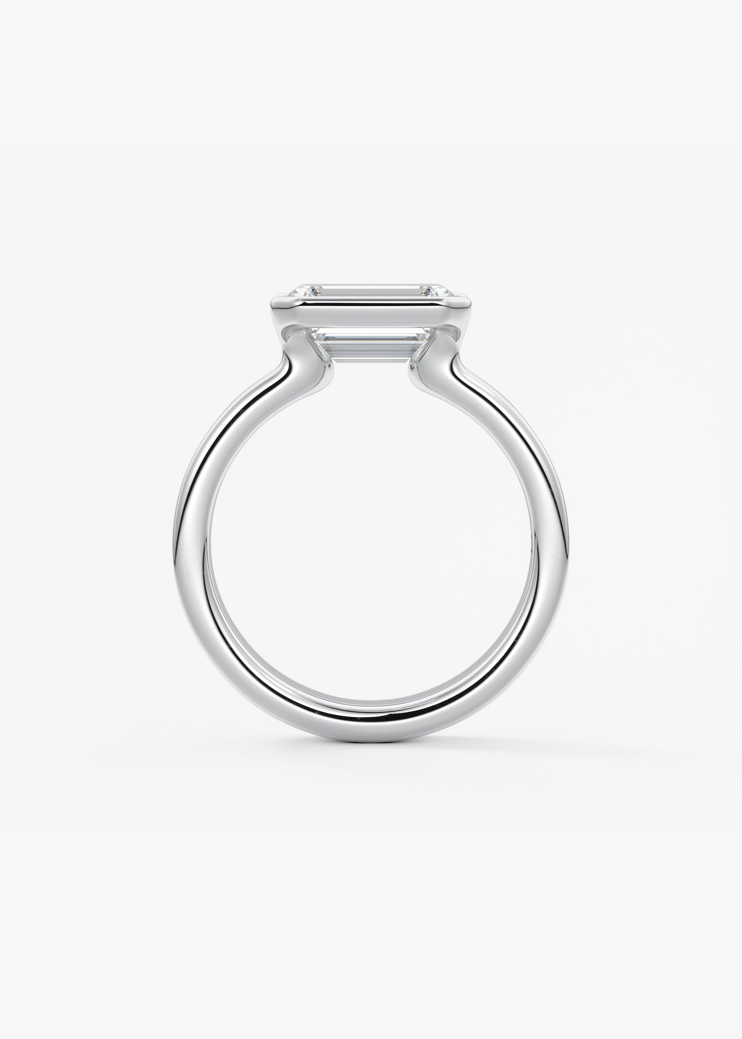 Oval Solitaire With Raised Basket Gallery Lab Grown Diamond Engagement Ring