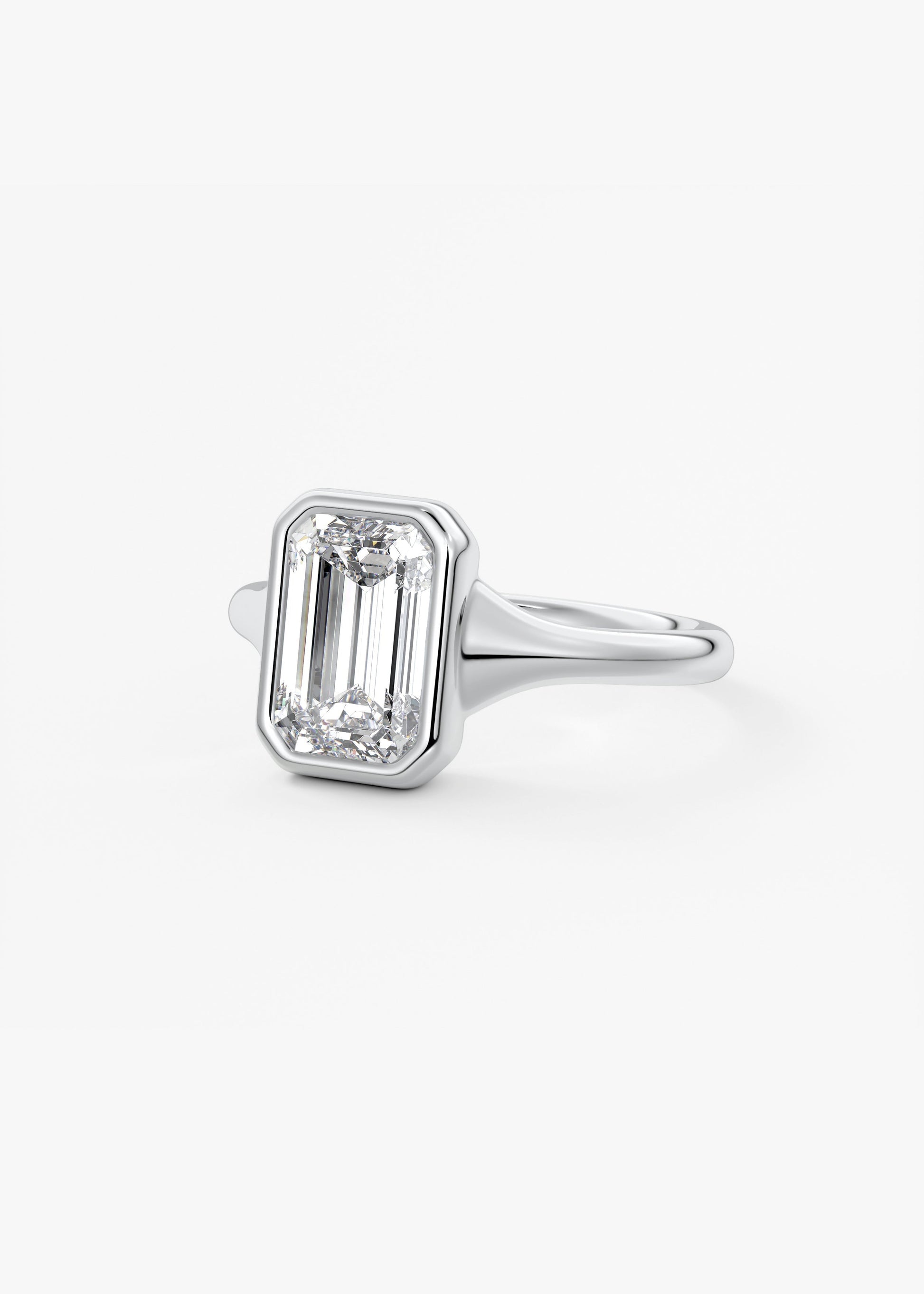 Oval Solitaire With Raised Basket Gallery Lab Grown Diamond Engagement Ring