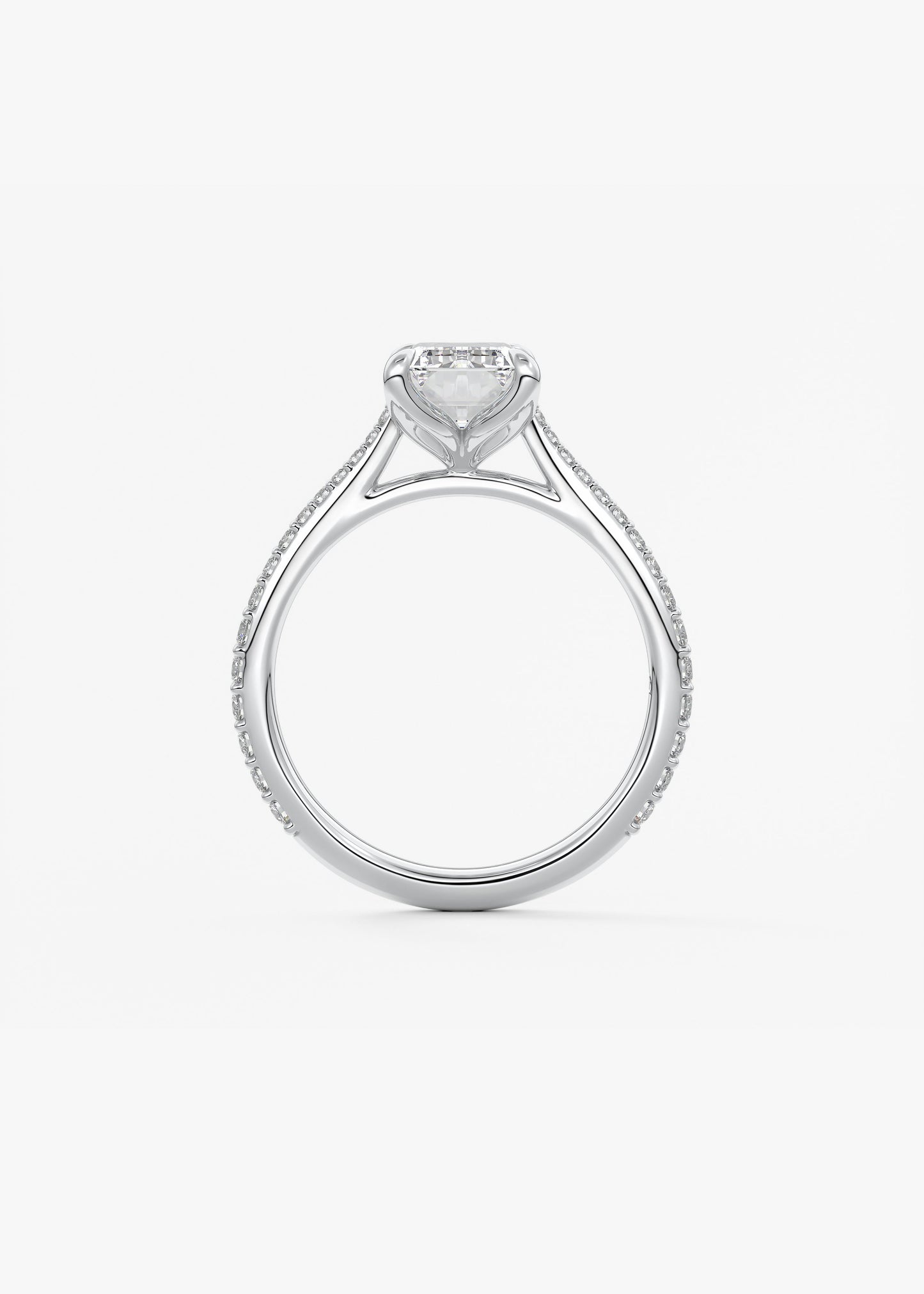 Oval Solitaire With Raised Basket Gallery Lab Grown Diamond Engagement Ring