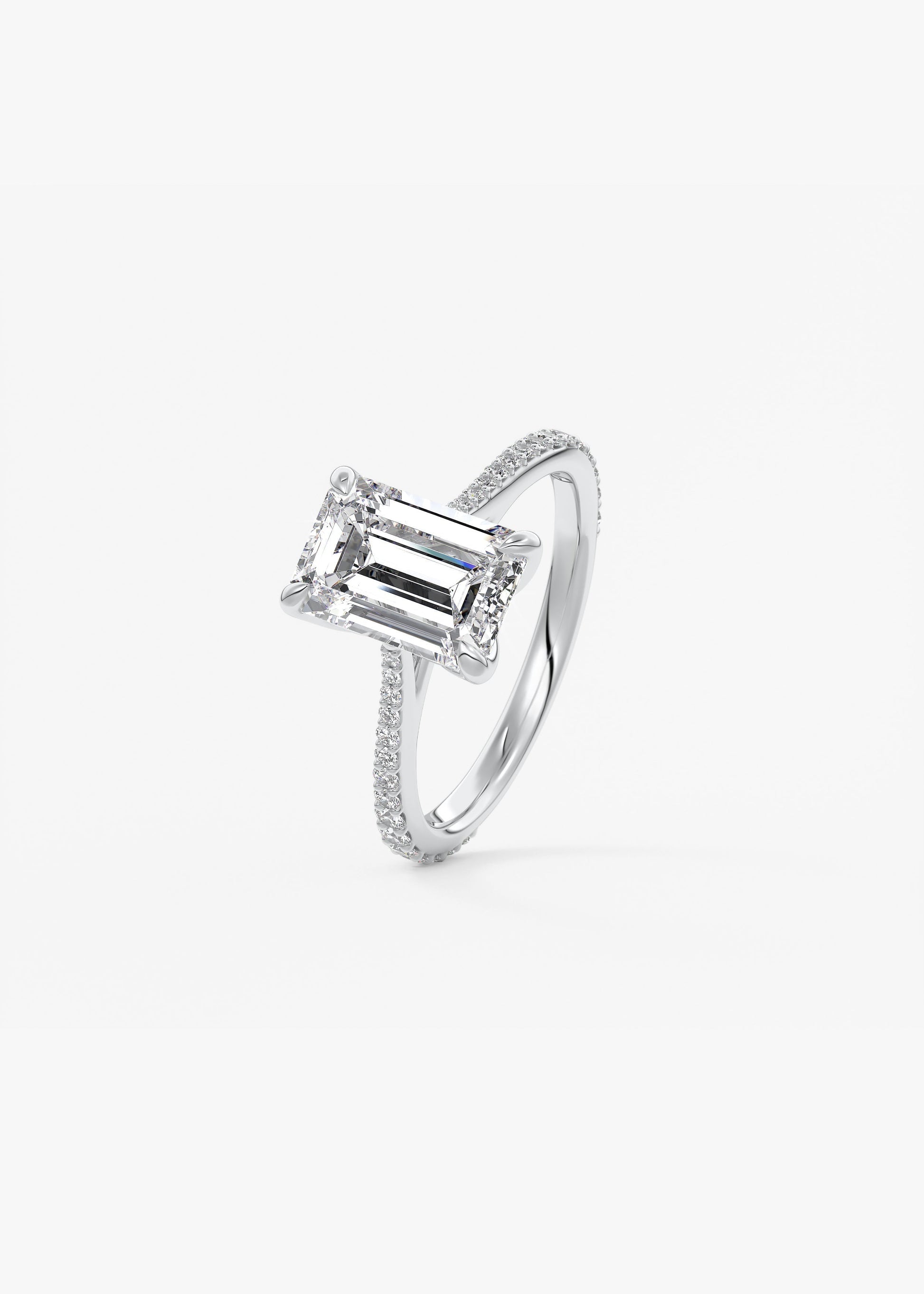 Oval Solitaire With Raised Basket Gallery Lab Grown Diamond Engagement Ring