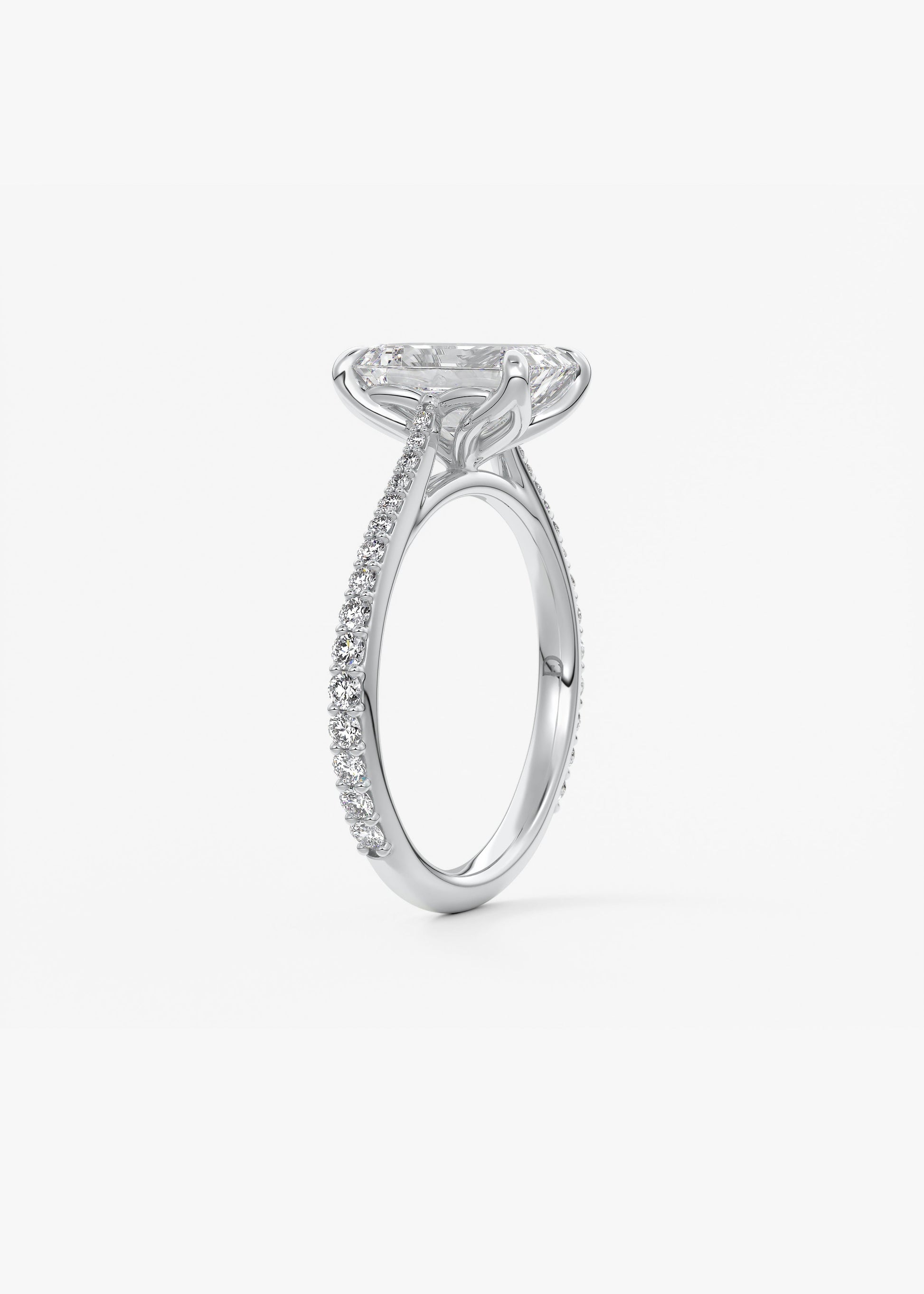 Oval Solitaire With Raised Basket Gallery Lab Grown Diamond Engagement Ring