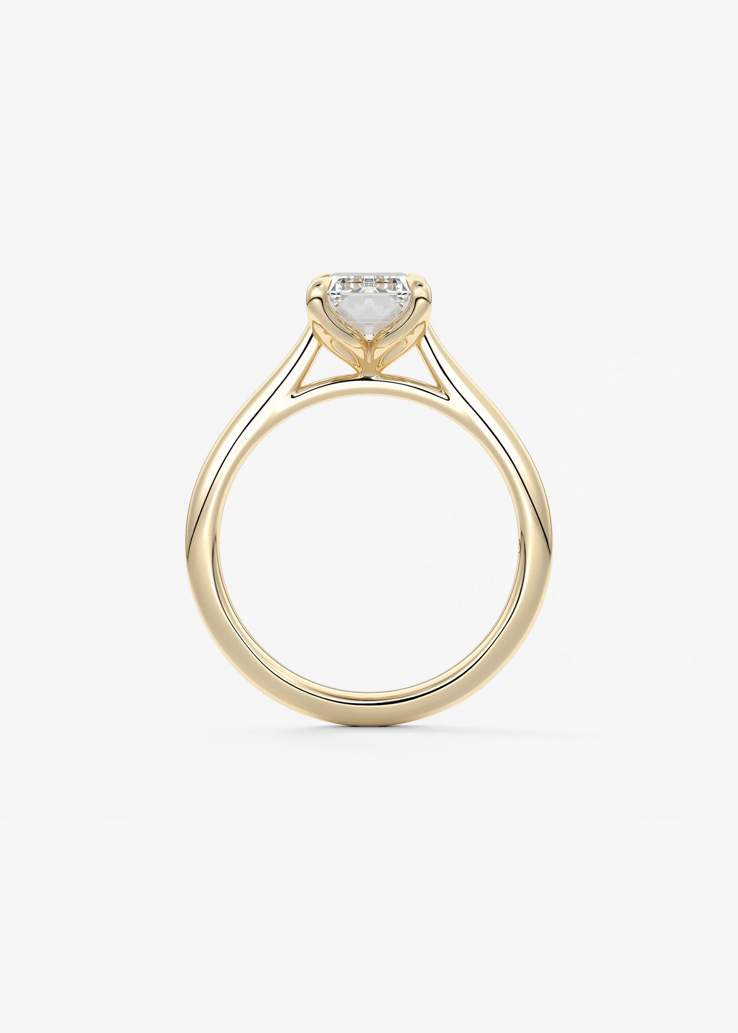 Oval Solitaire With Raised Basket Gallery Lab Grown Diamond Engagement Ring
