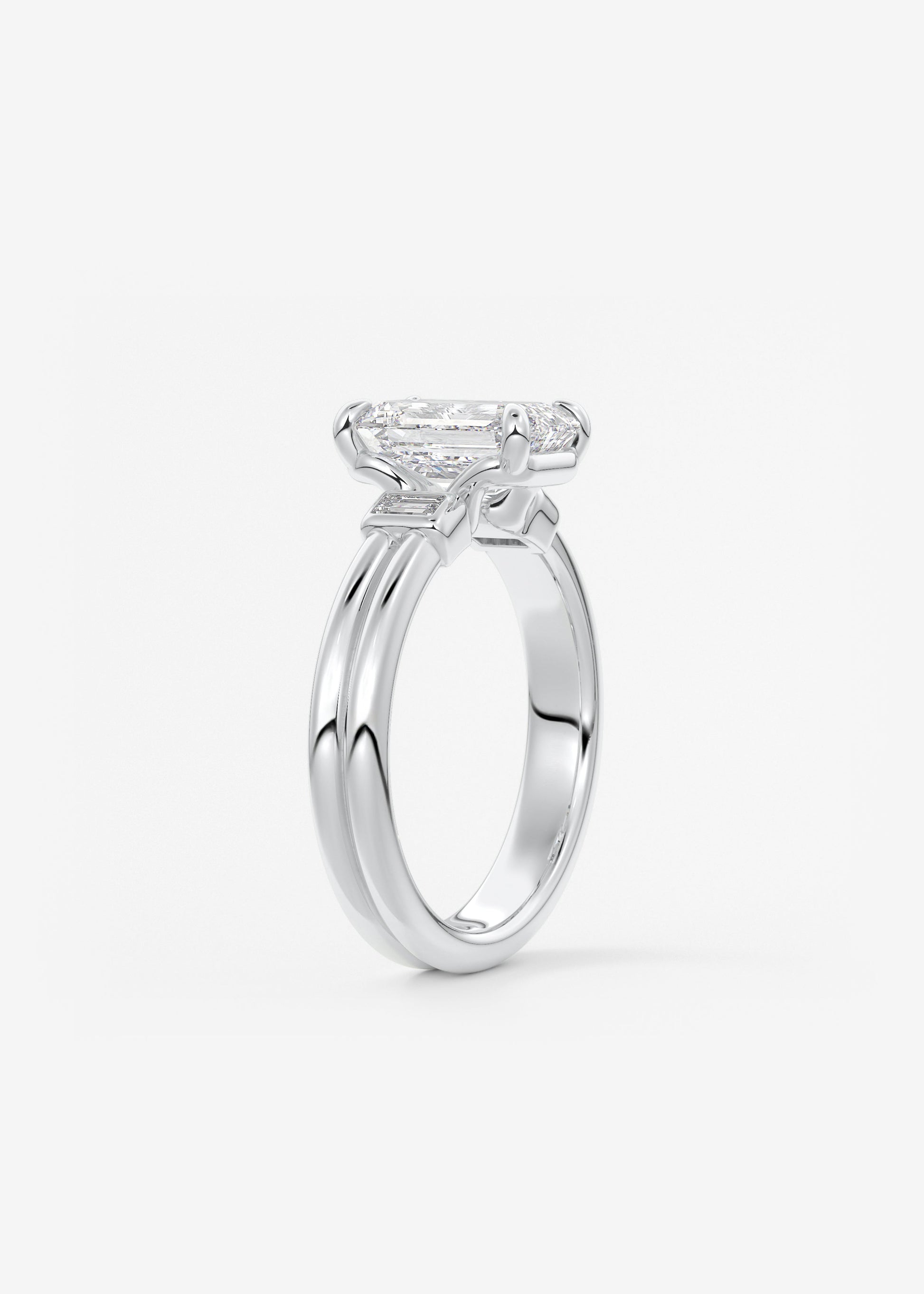 Oval Solitaire With Raised Basket Gallery Lab Grown Diamond Engagement Ring