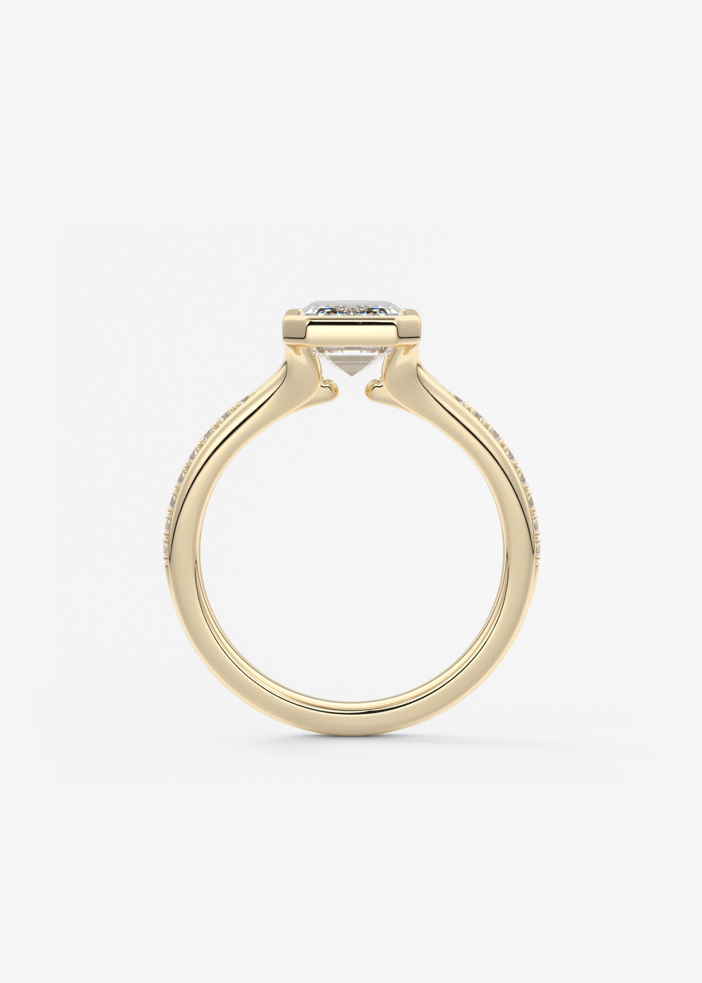 Oval Solitaire With Raised Basket Gallery Lab Grown Diamond Engagement Ring