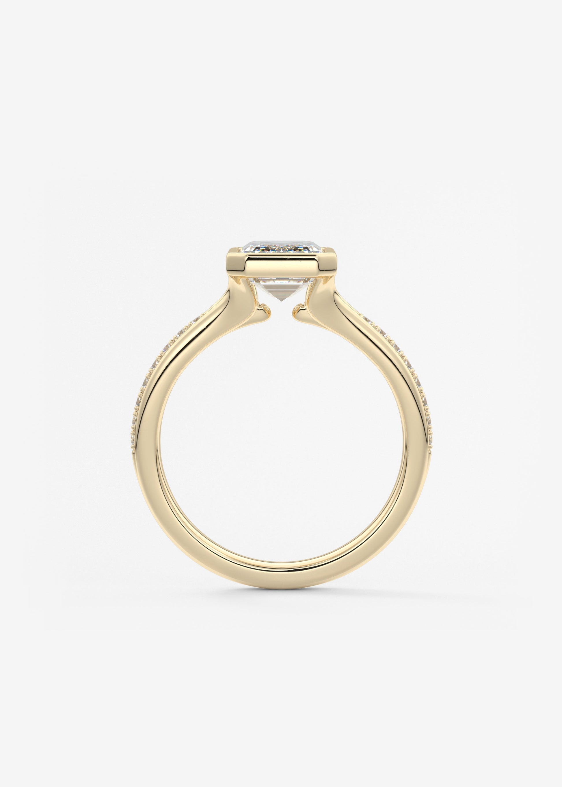 Oval Solitaire With Raised Basket Gallery Lab Grown Diamond Engagement Ring
