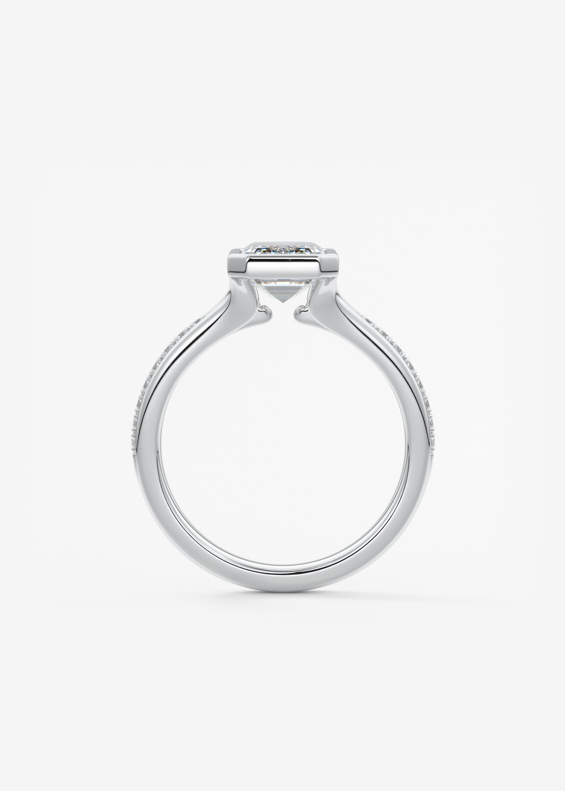 Oval Solitaire With Raised Basket Gallery Lab Grown Diamond Engagement Ring