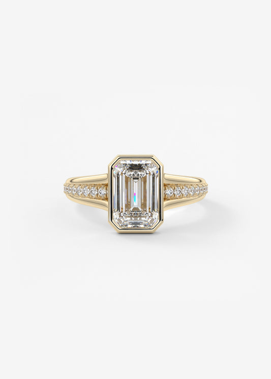 Oval Solitaire With Raised Basket Gallery Lab Grown Diamond Engagement Ring