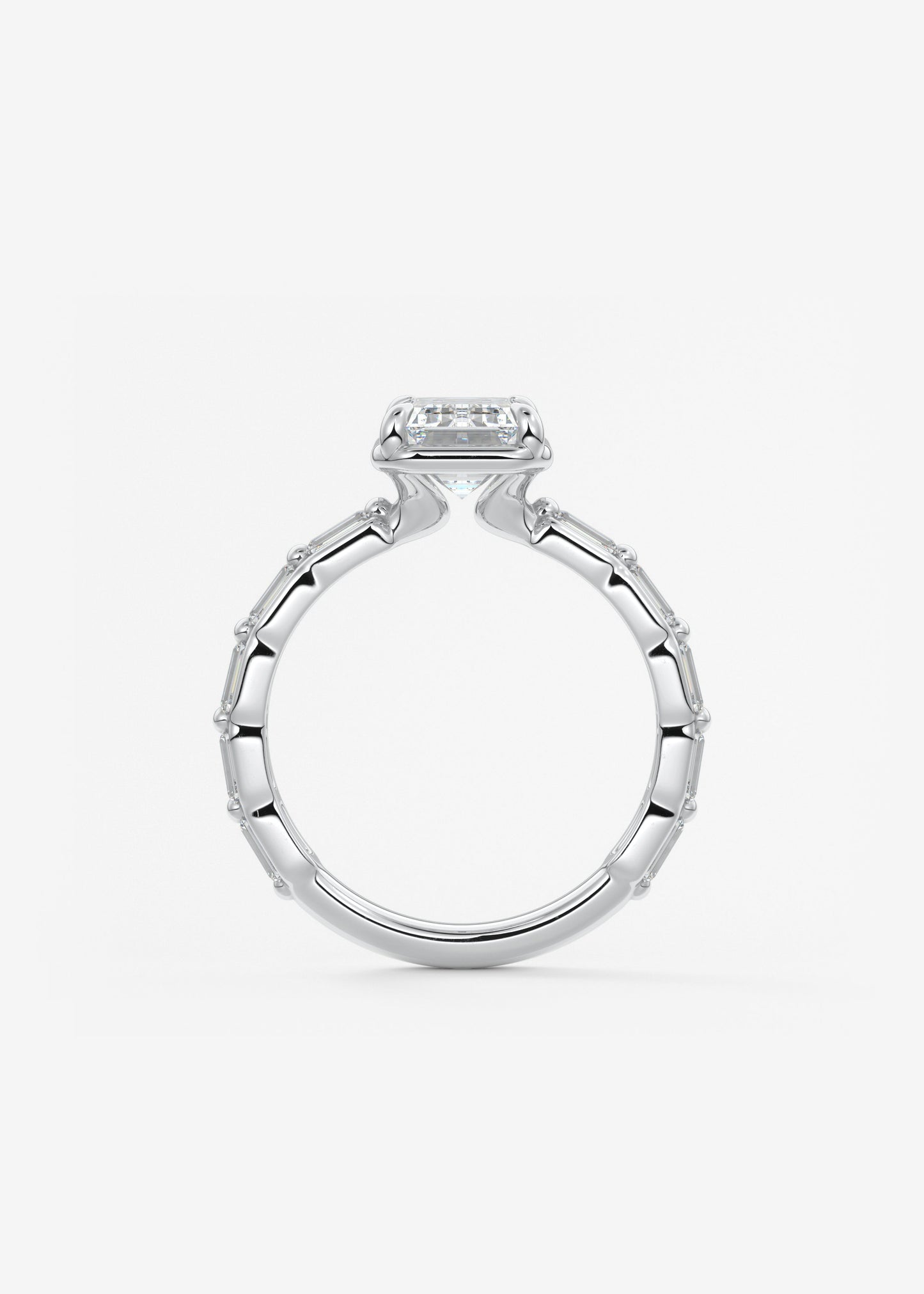 Oval Solitaire With Raised Basket Gallery Lab Grown Diamond Engagement Ring