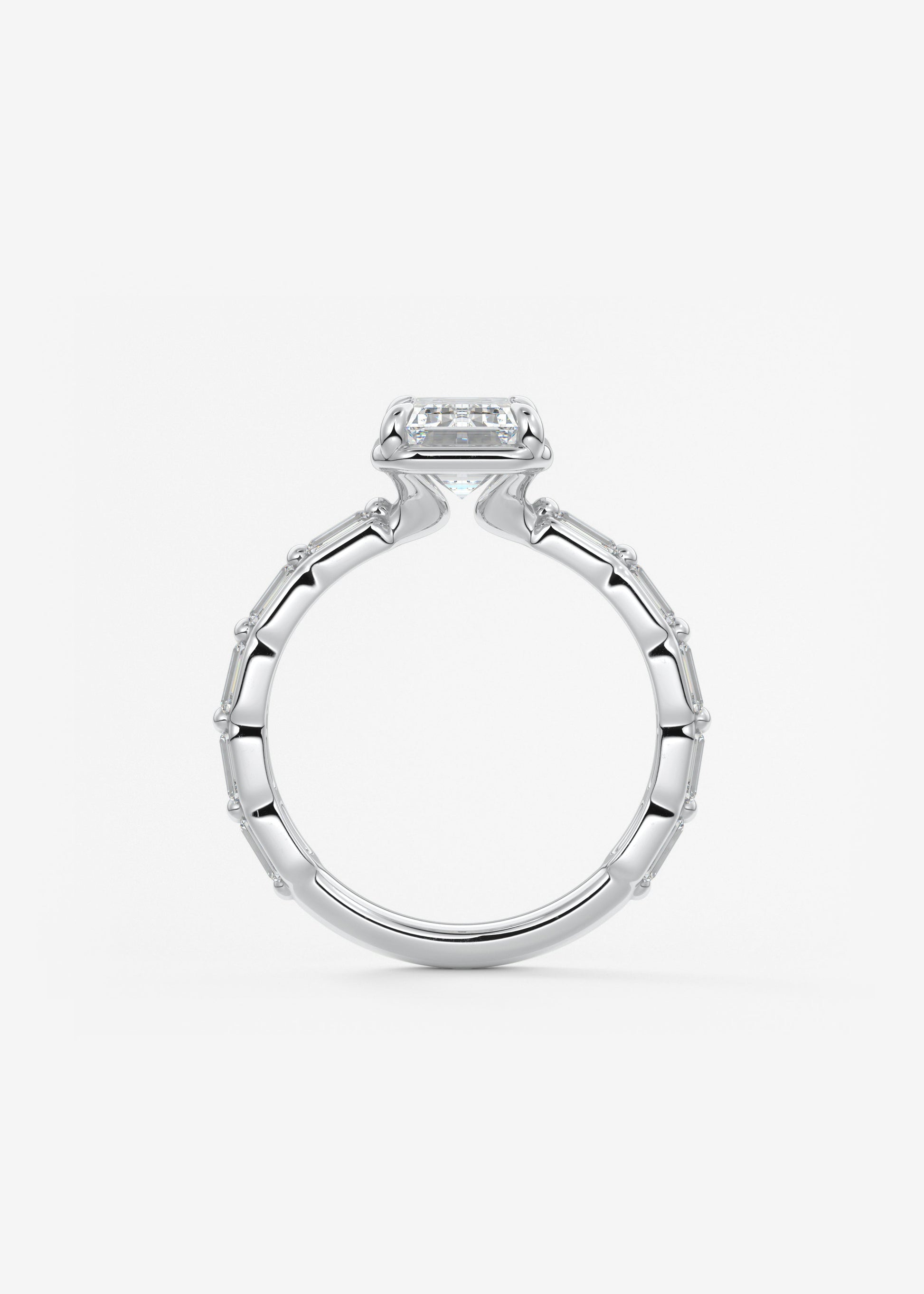 Oval Solitaire With Raised Basket Gallery Lab Grown Diamond Engagement Ring