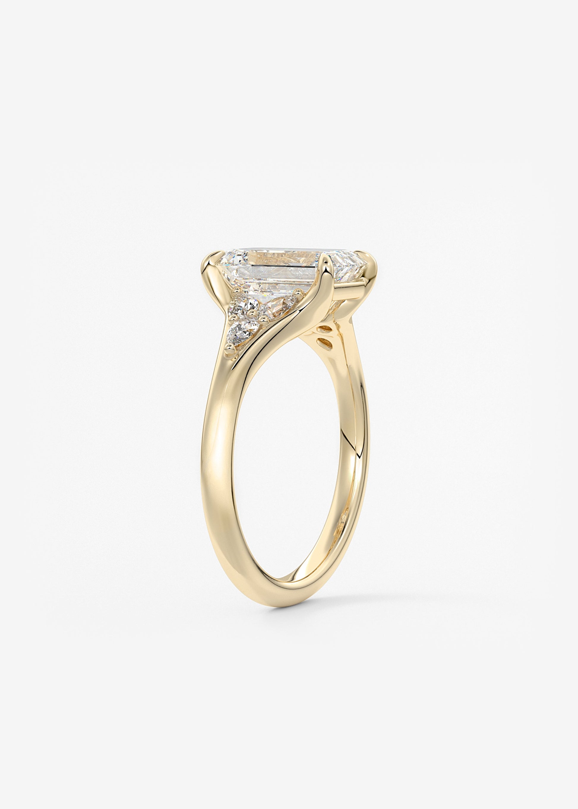 Oval Solitaire With Raised Basket Gallery Lab Grown Diamond Engagement Ring