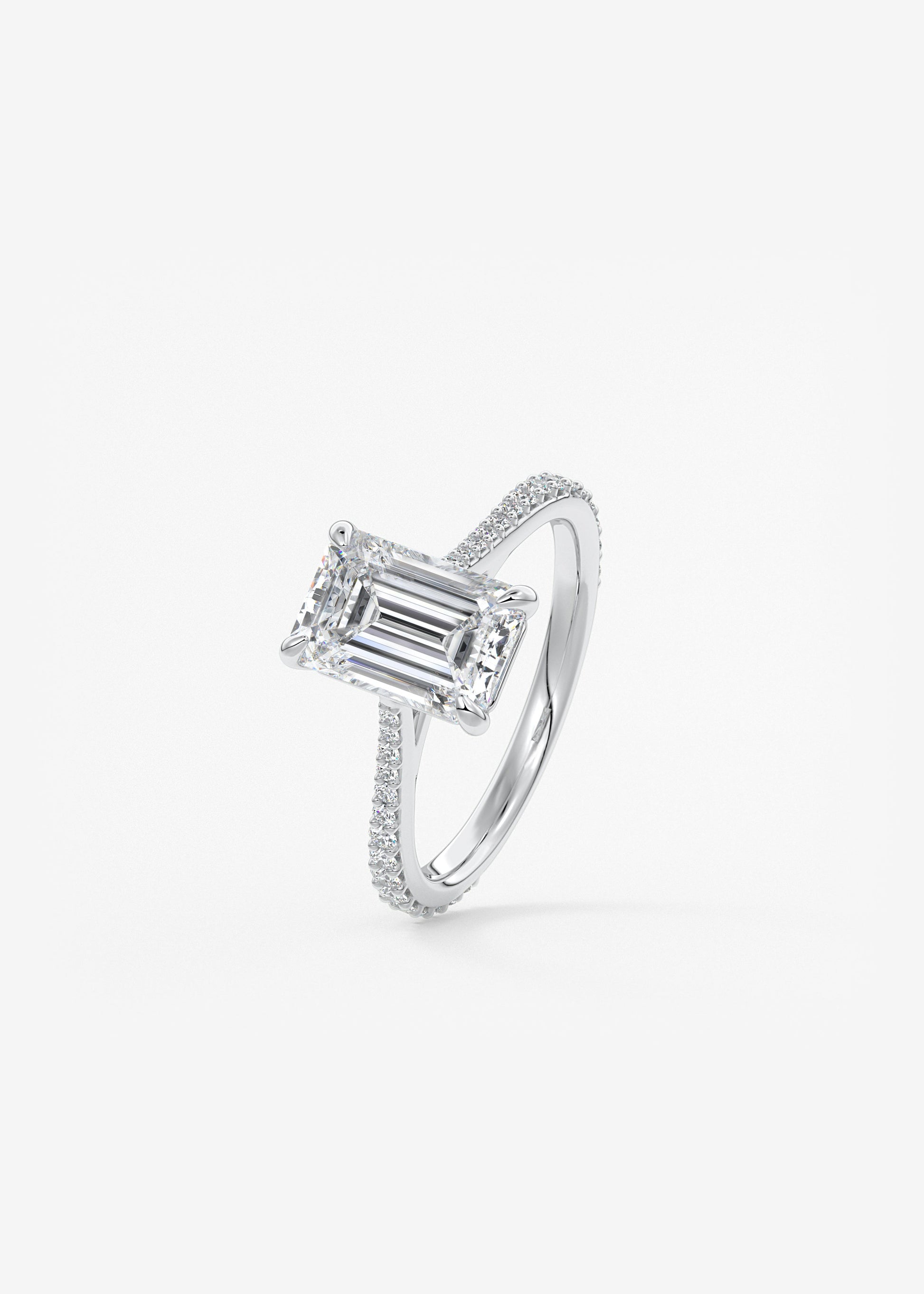 Oval Solitaire With Raised Basket Gallery Lab Grown Diamond Engagement Ring