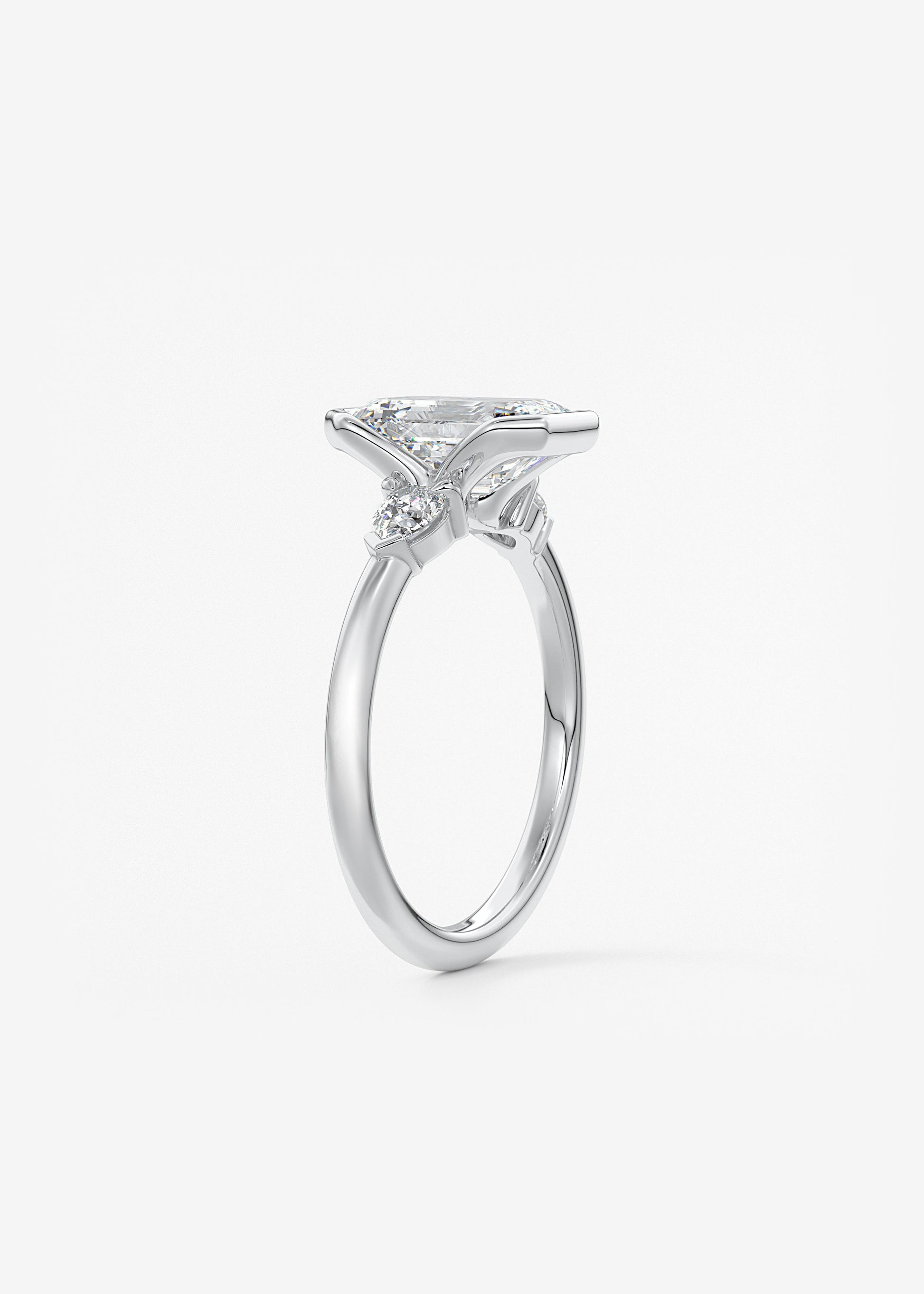 Oval Solitaire With Raised Basket Gallery Lab Grown Diamond Engagement Ring