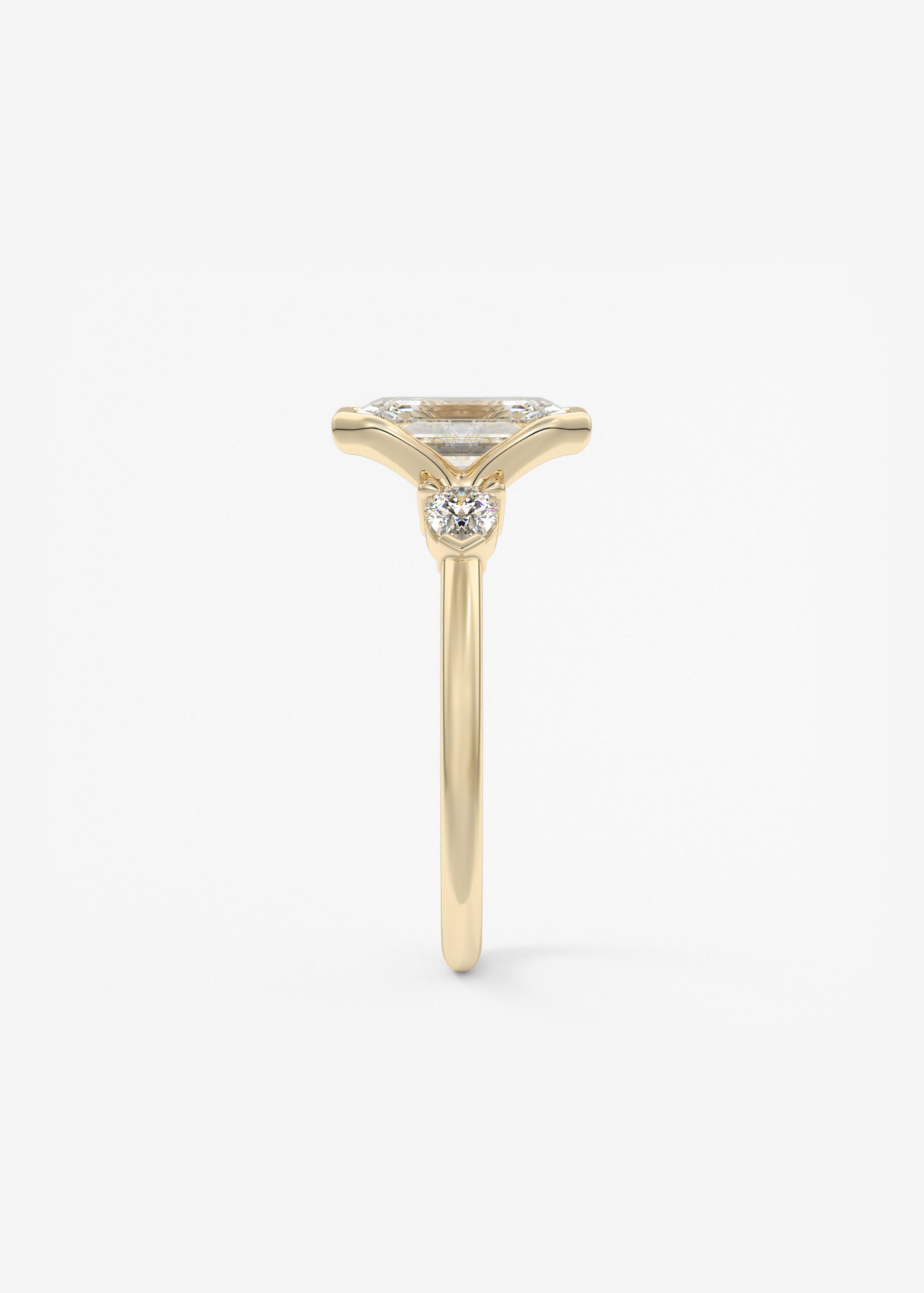 Oval Solitaire With Raised Basket Gallery Lab Grown Diamond Engagement Ring