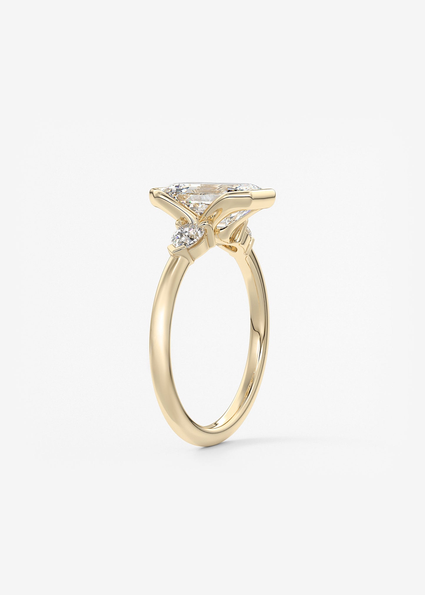 Oval Solitaire With Raised Basket Gallery Lab Grown Diamond Engagement Ring