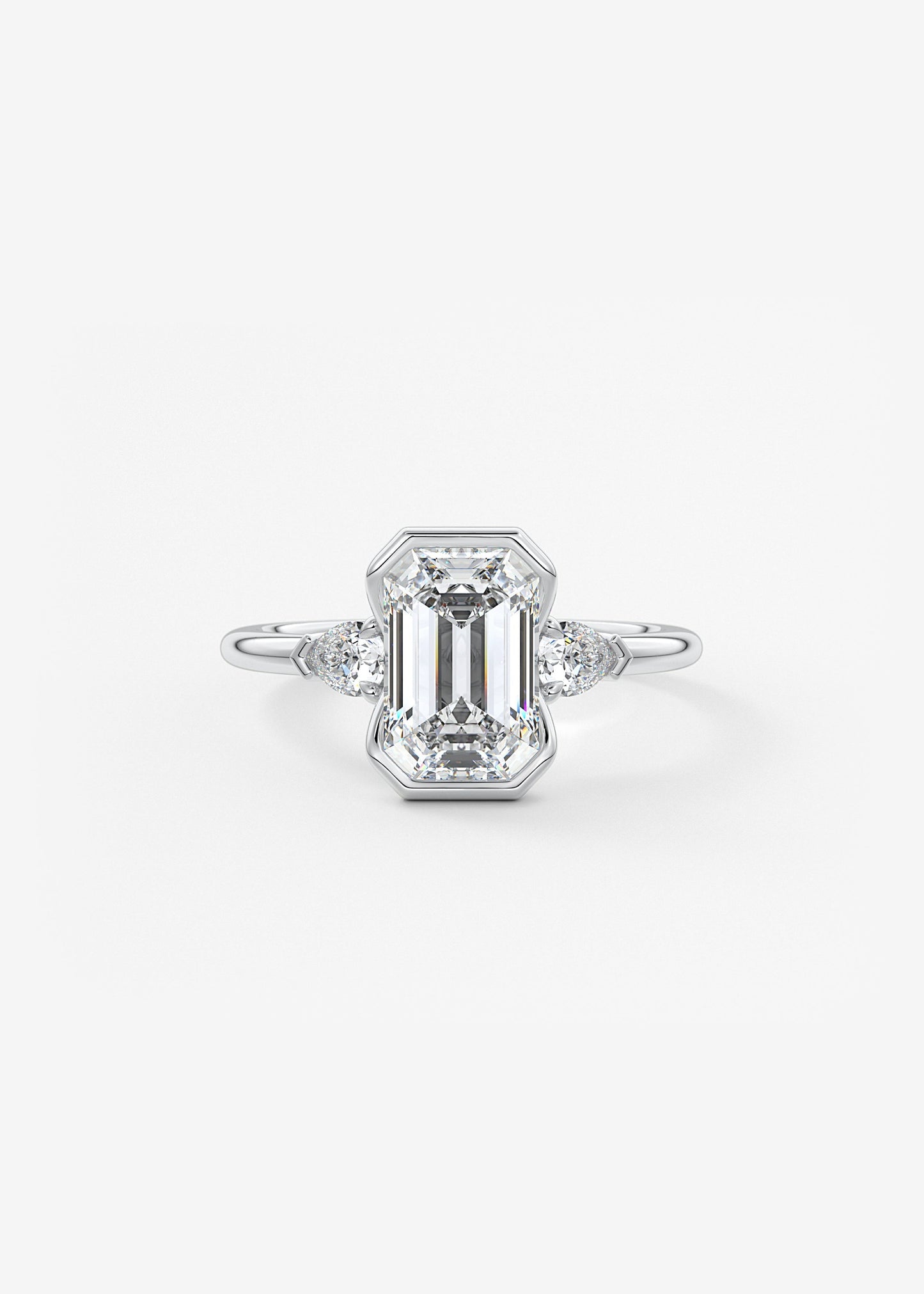 Oval Solitaire With Raised Basket Gallery Lab Grown Diamond Engagement Ring