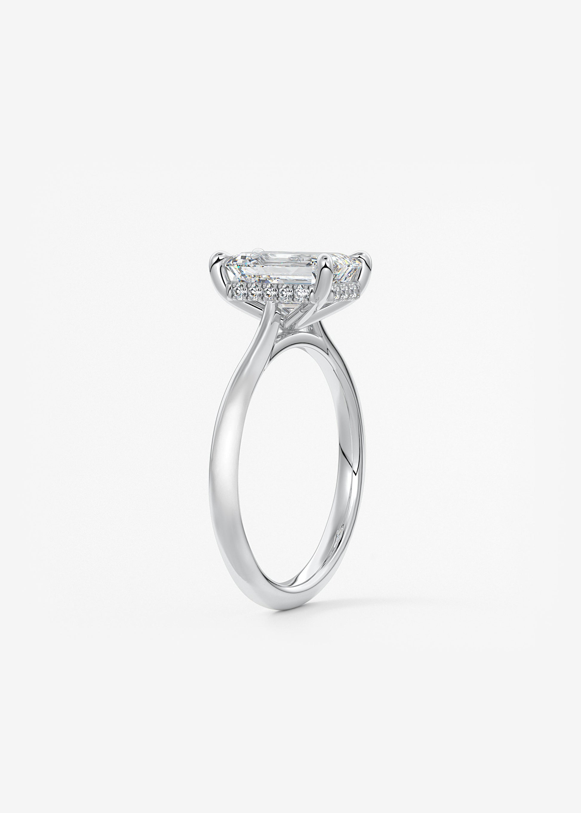 Oval Solitaire With Raised Basket Gallery Lab Grown Diamond Engagement Ring