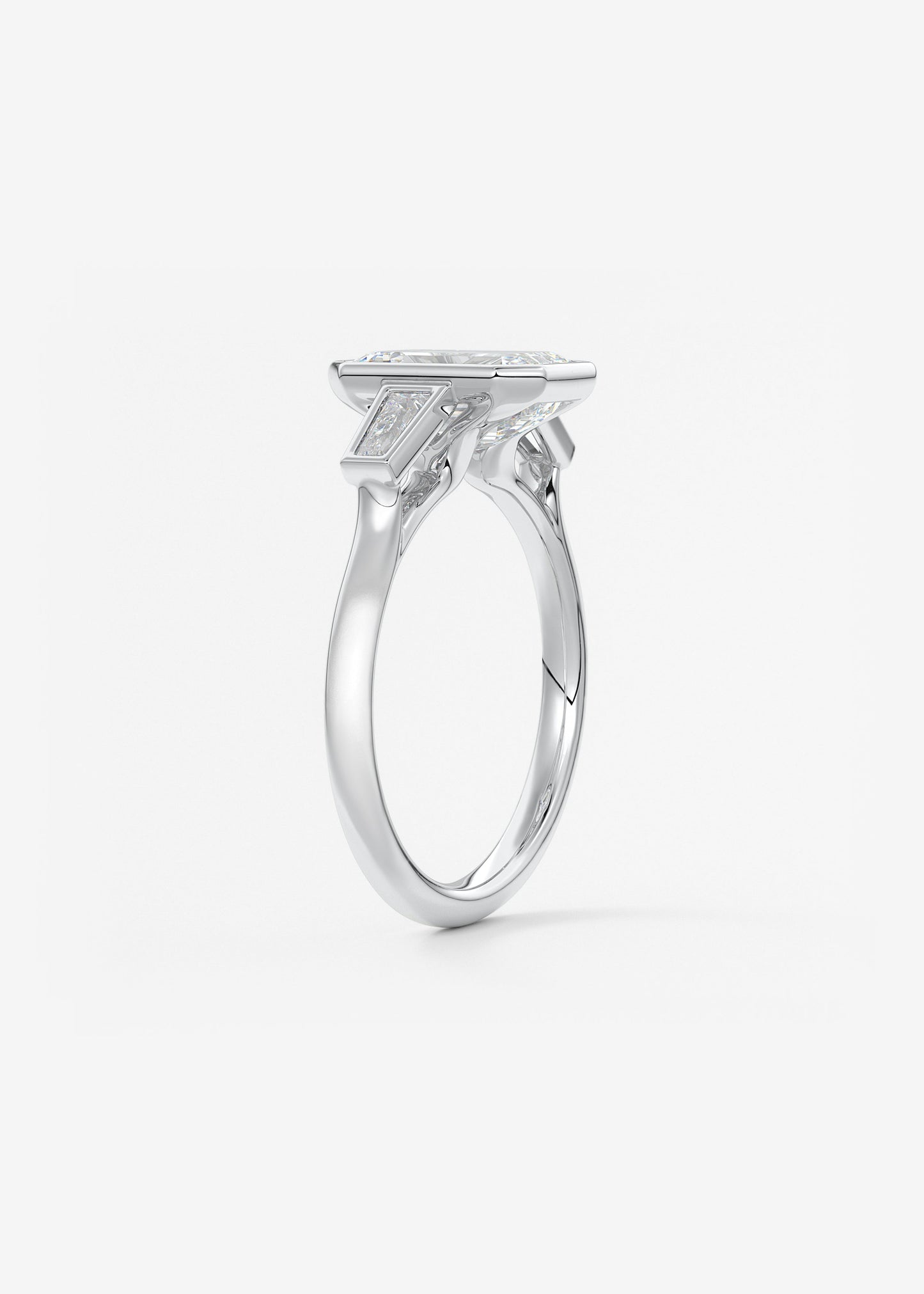Oval Solitaire With Raised Basket Gallery Lab Grown Diamond Engagement Ring