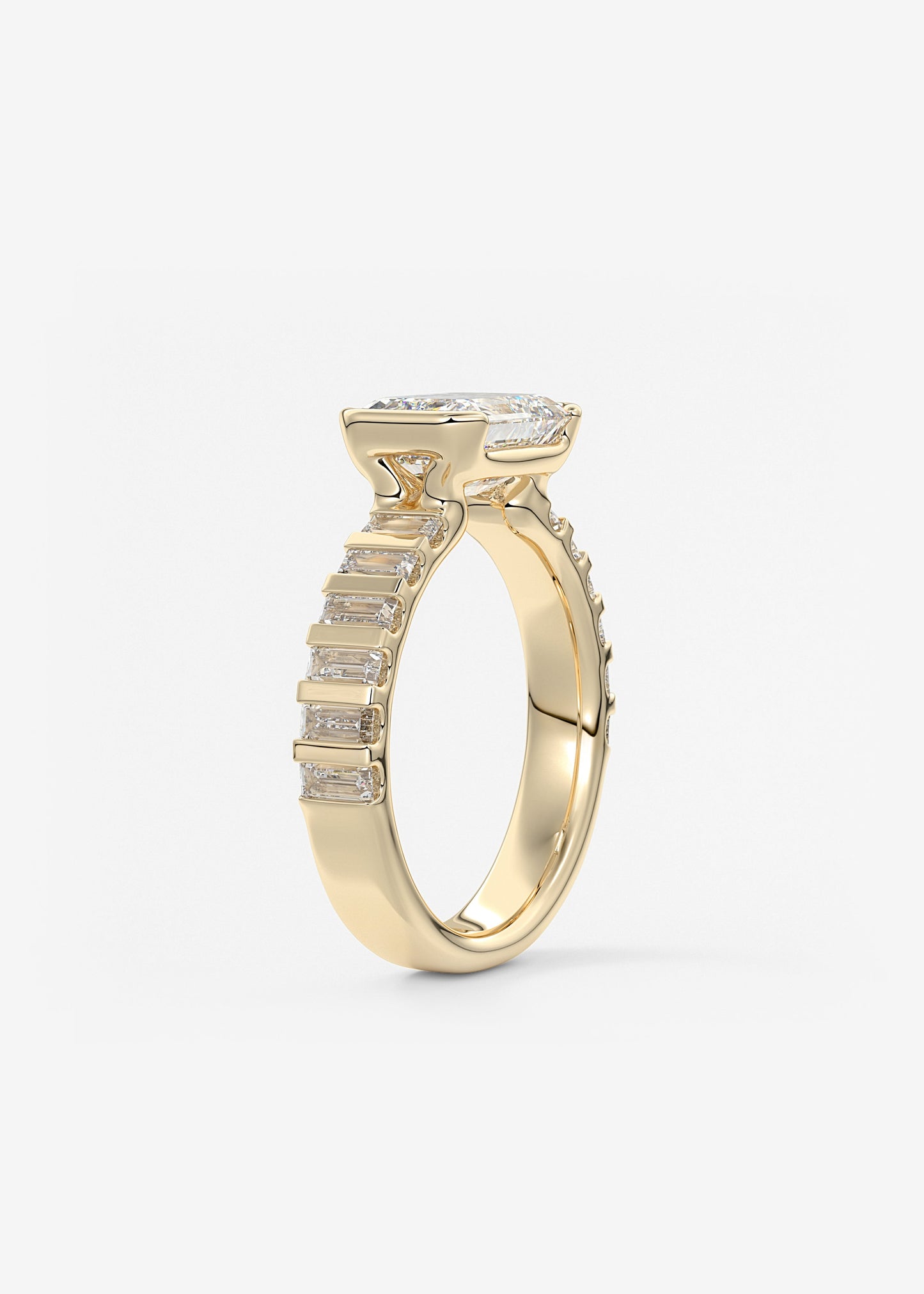 Oval Solitaire With Raised Basket Gallery Lab Grown Diamond Engagement Ring