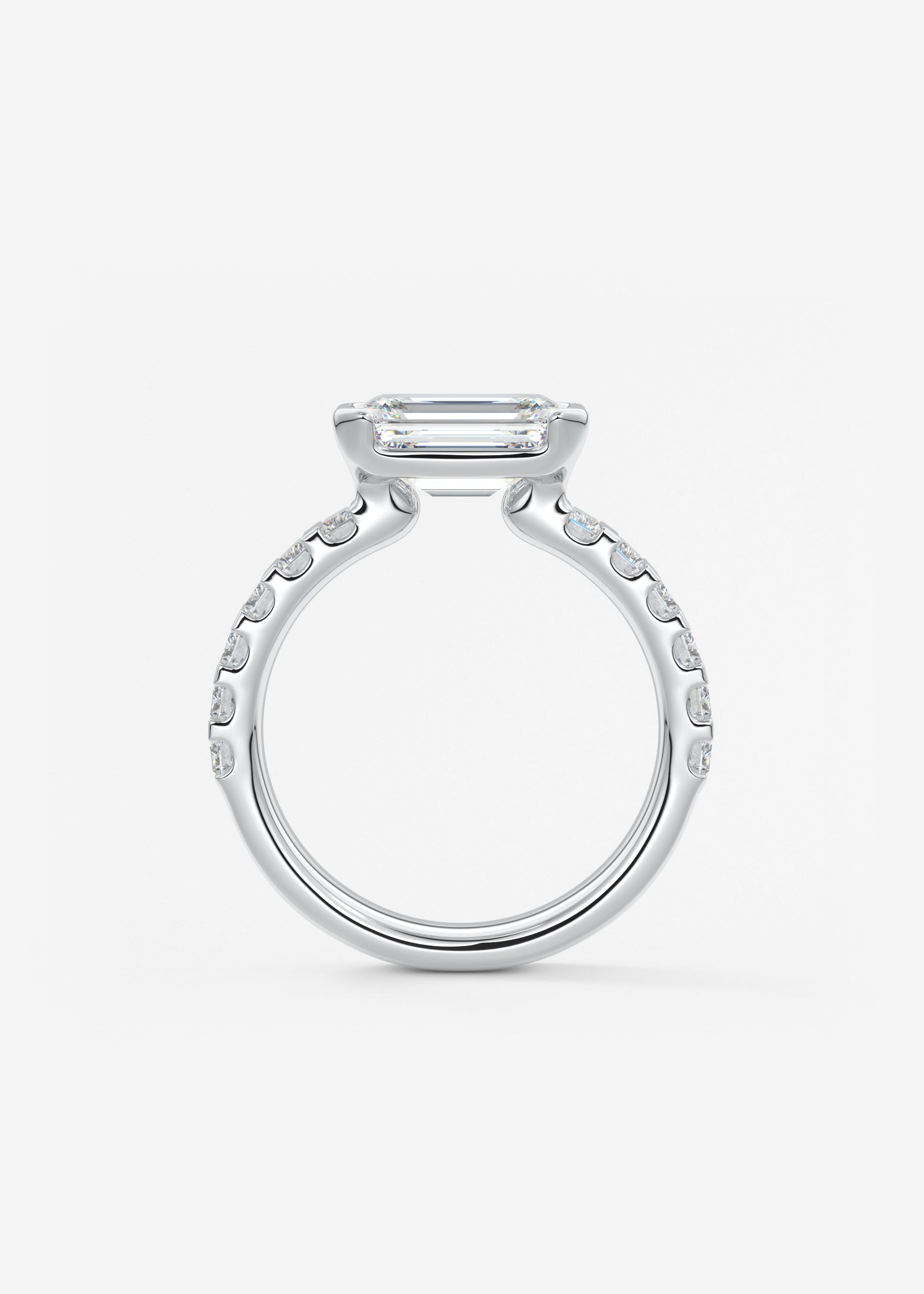 Oval Solitaire With Raised Basket Gallery Lab Grown Diamond Engagement Ring